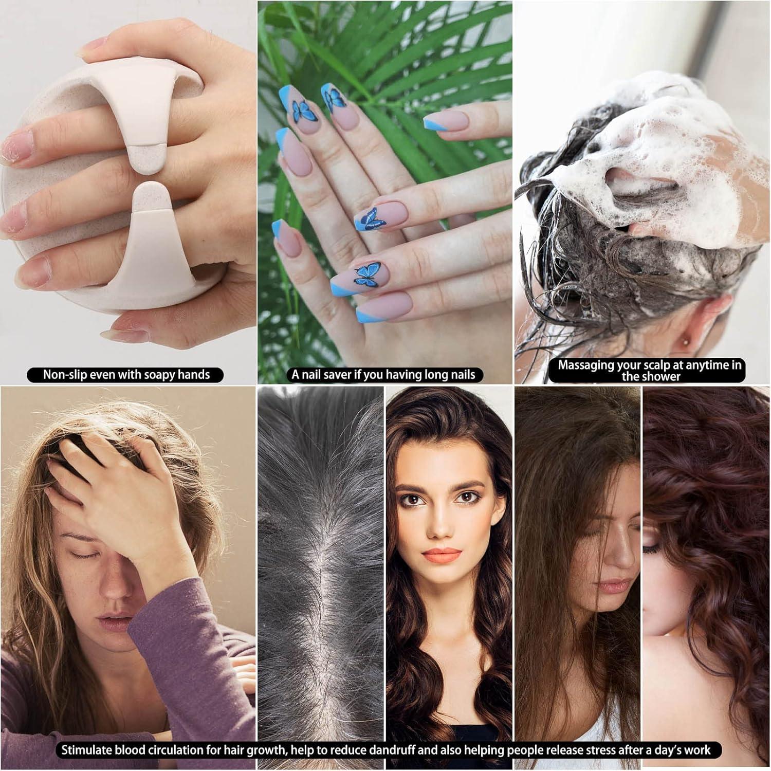 Cepillo Masajeador BTYMS para Cuero Cabelludo Beige