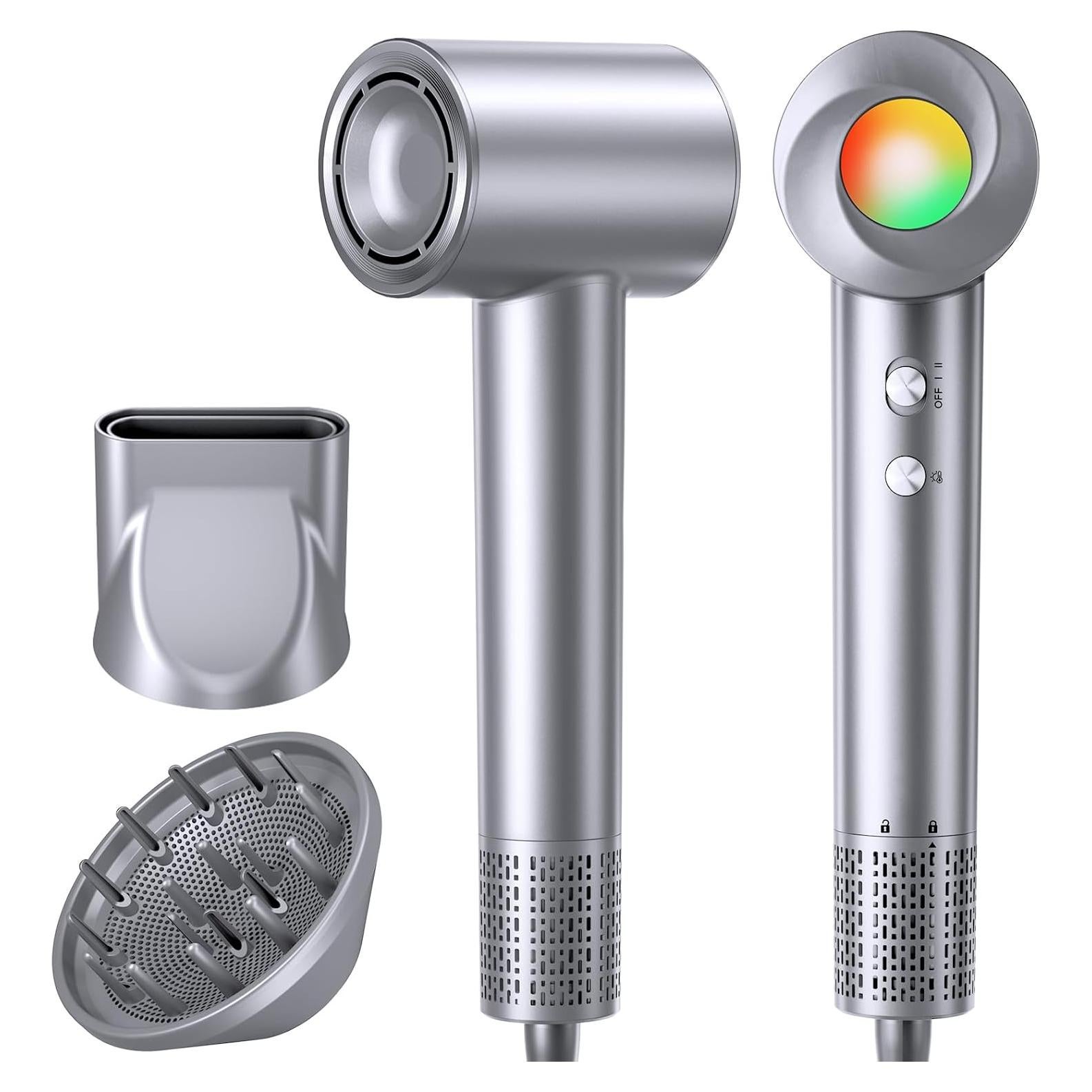 Secador de Pelo Iónico FOIYUF 160000 RPM Ligero y Silencioso