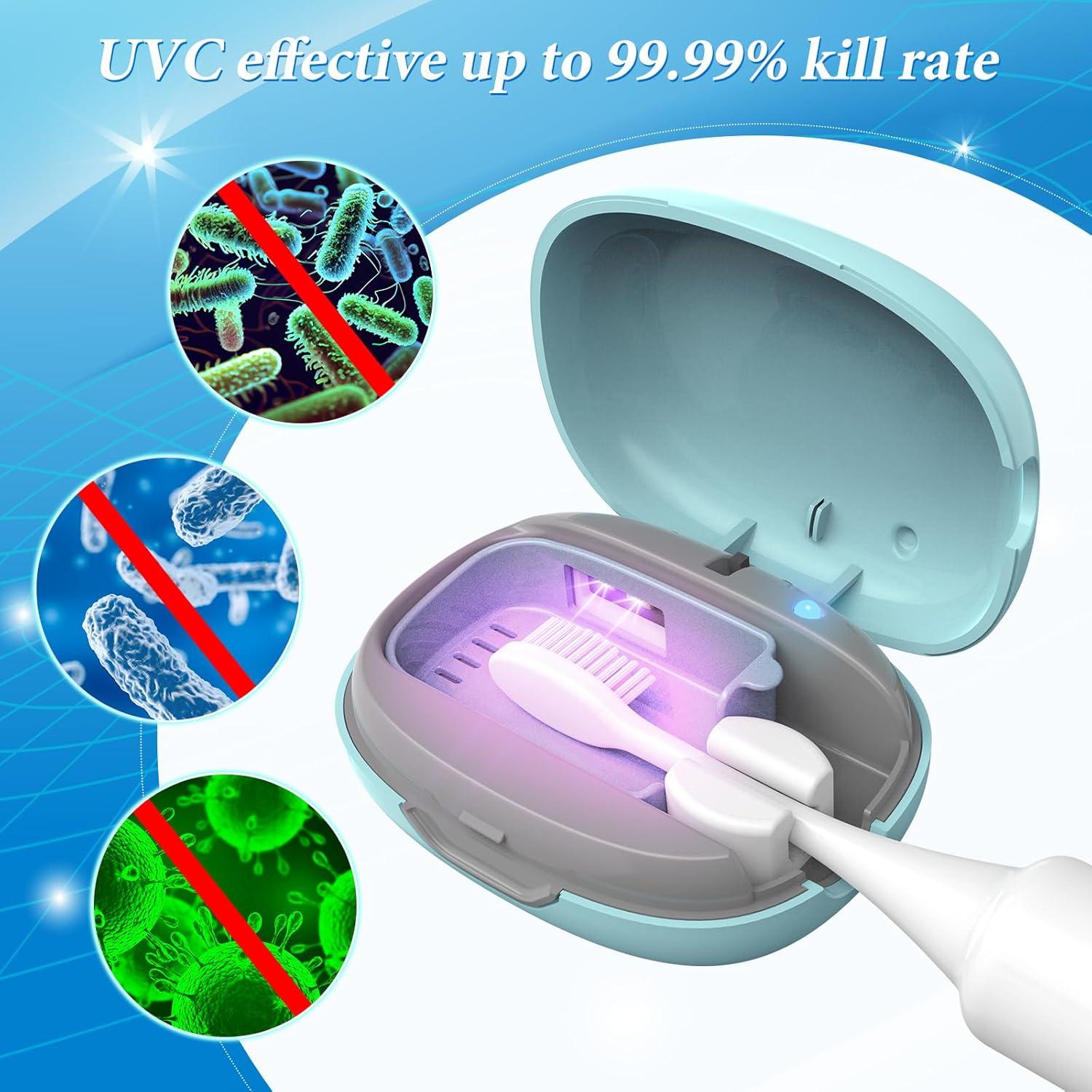 Estuche Desinfectante de Cepillos de Dientes YourMate Azul