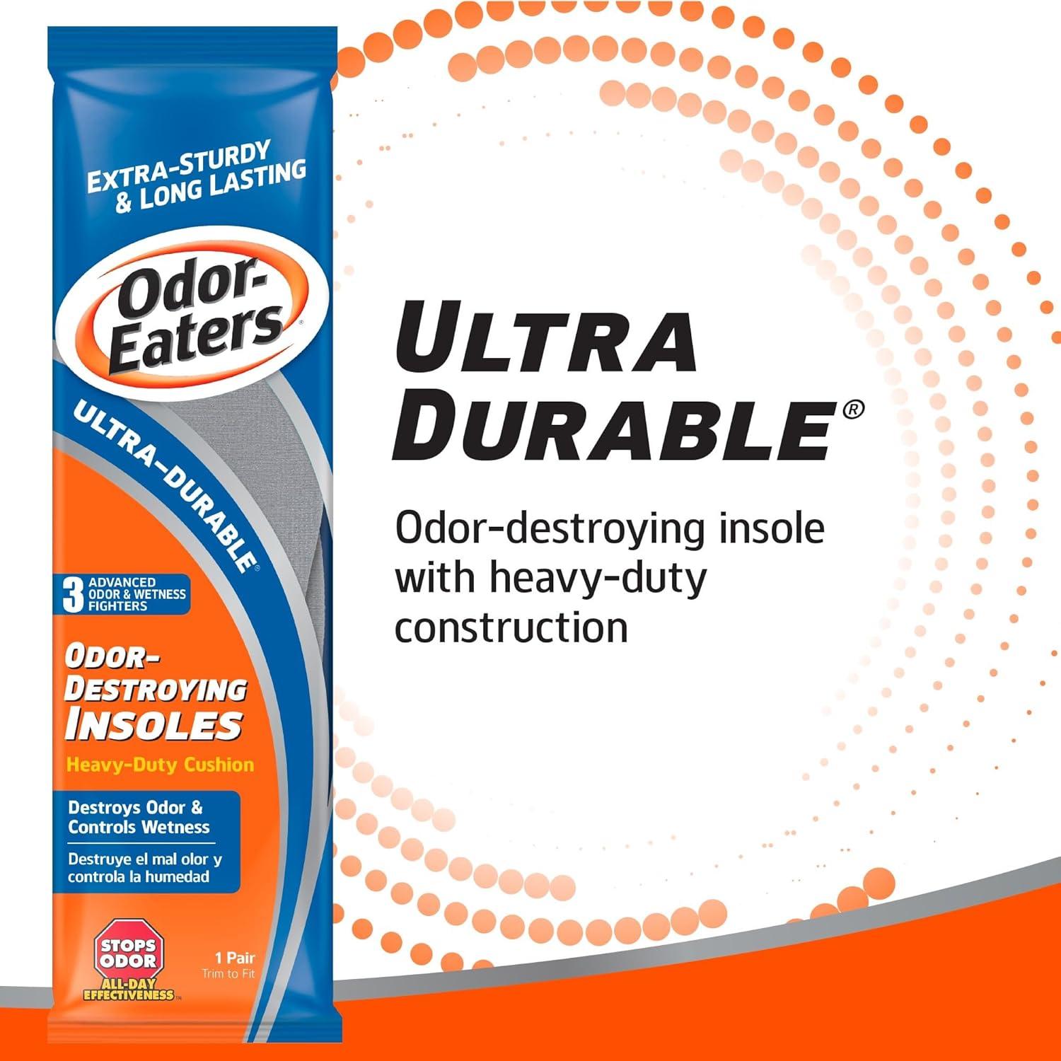 Plantillas Odor-Eaters Ultra Duraderas 1 Par - Desodorante Pies