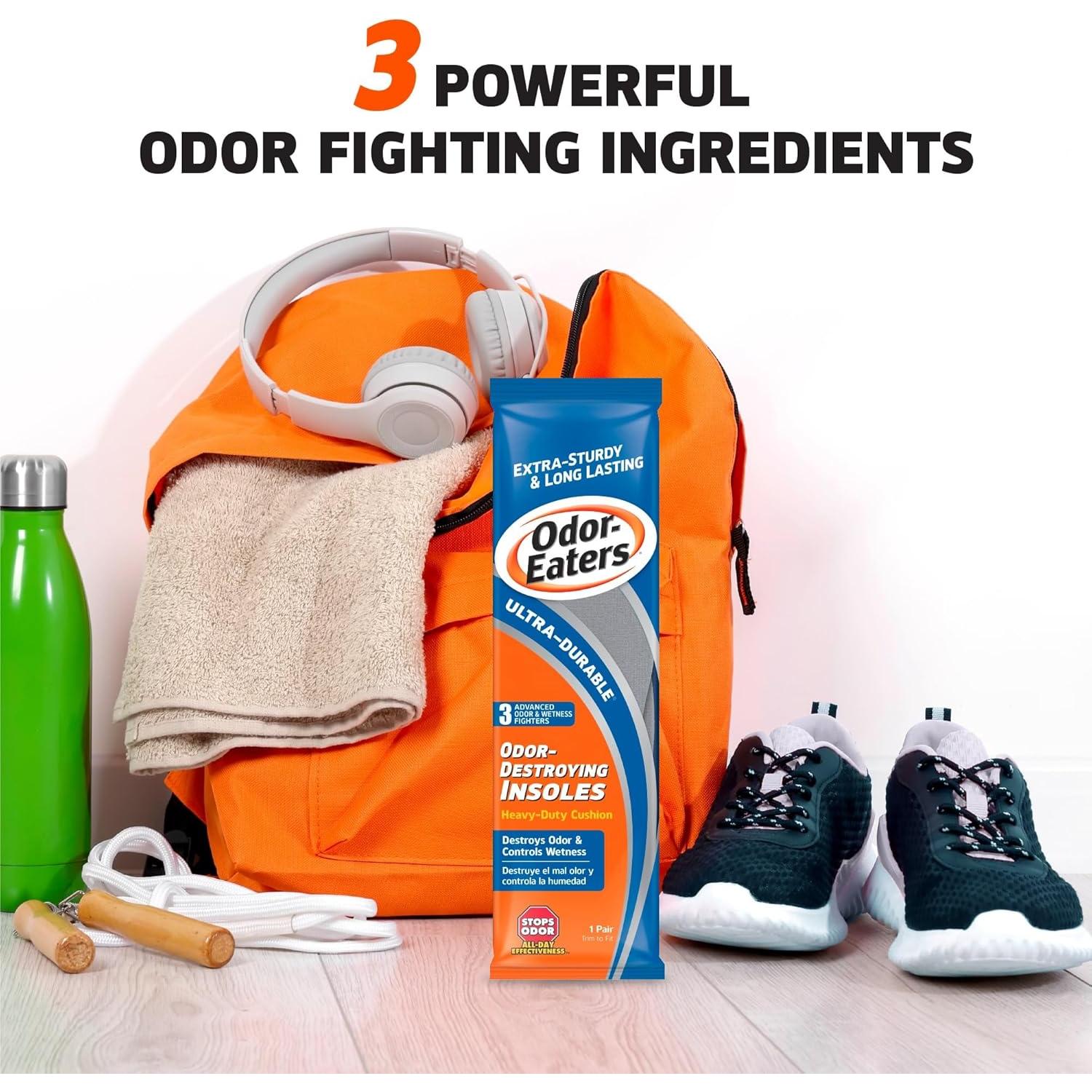 Plantillas Odor-Eaters Ultra Duraderas 1 Par - Desodorante Pies