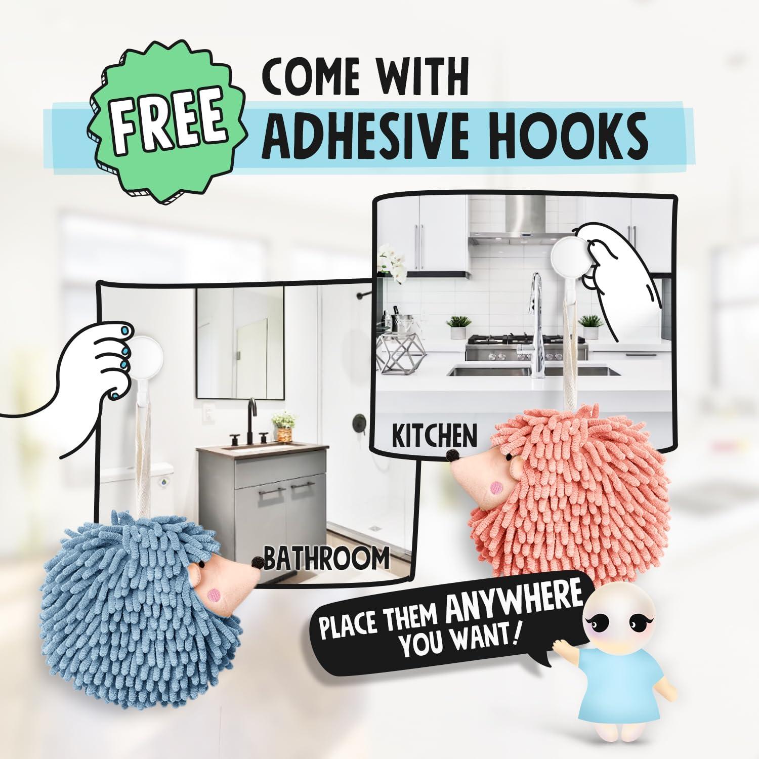 Toallas de Mano Erizo Sonriente Sophie & Panda - Paquete de 2