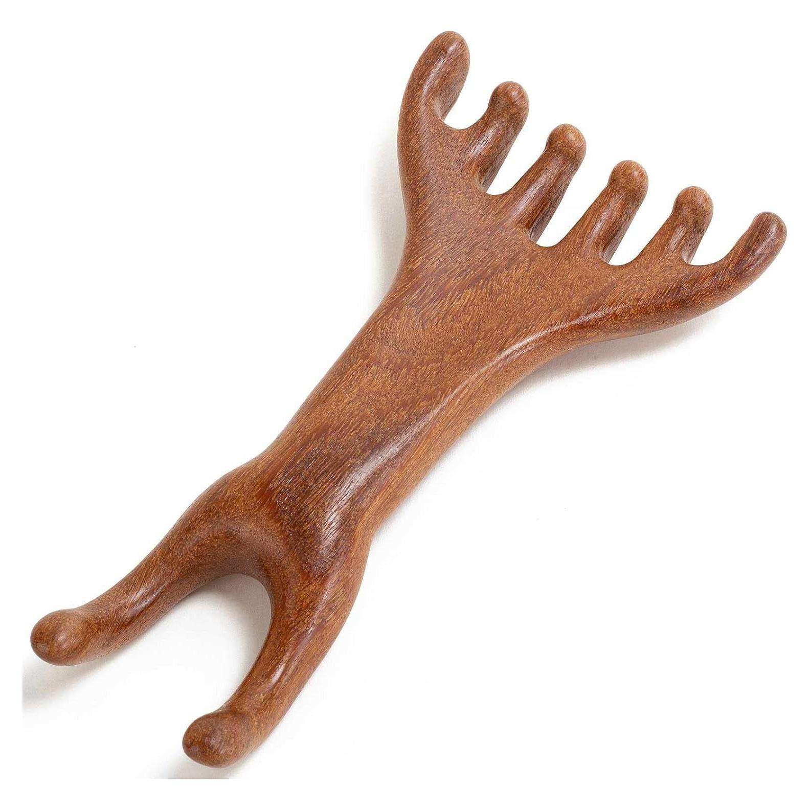 Masajeador de Cabeza de Madera Moreinday para Relajación