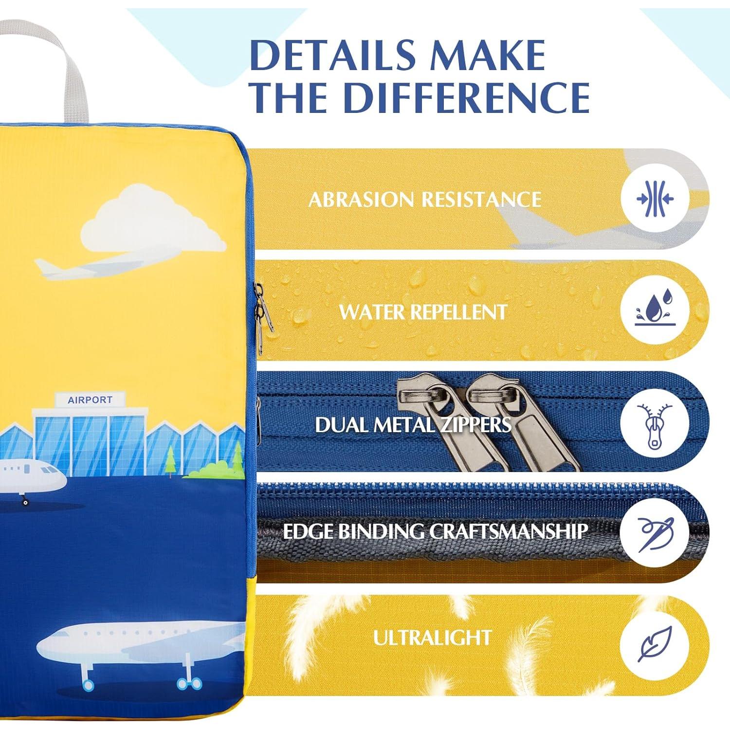 Gonex Compression Packing Cubes, 4pcs Expandable Storage Travel Luggage Bags Organizers, Travel Cubes for Suitcase Carry On (Transportation)