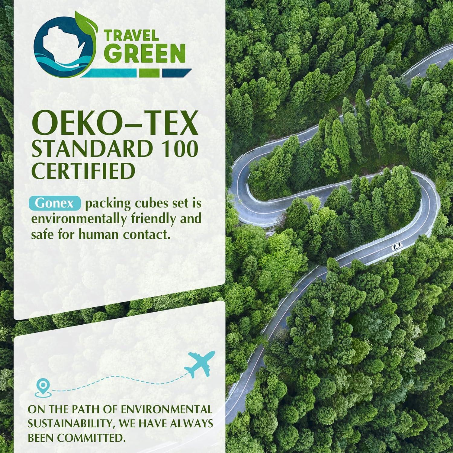 Gonex Compression Packing Cubes, 4pcs Expandable Storage Travel Luggage Bags Organizers, Travel Cubes for Suitcase Carry On (Transportation)