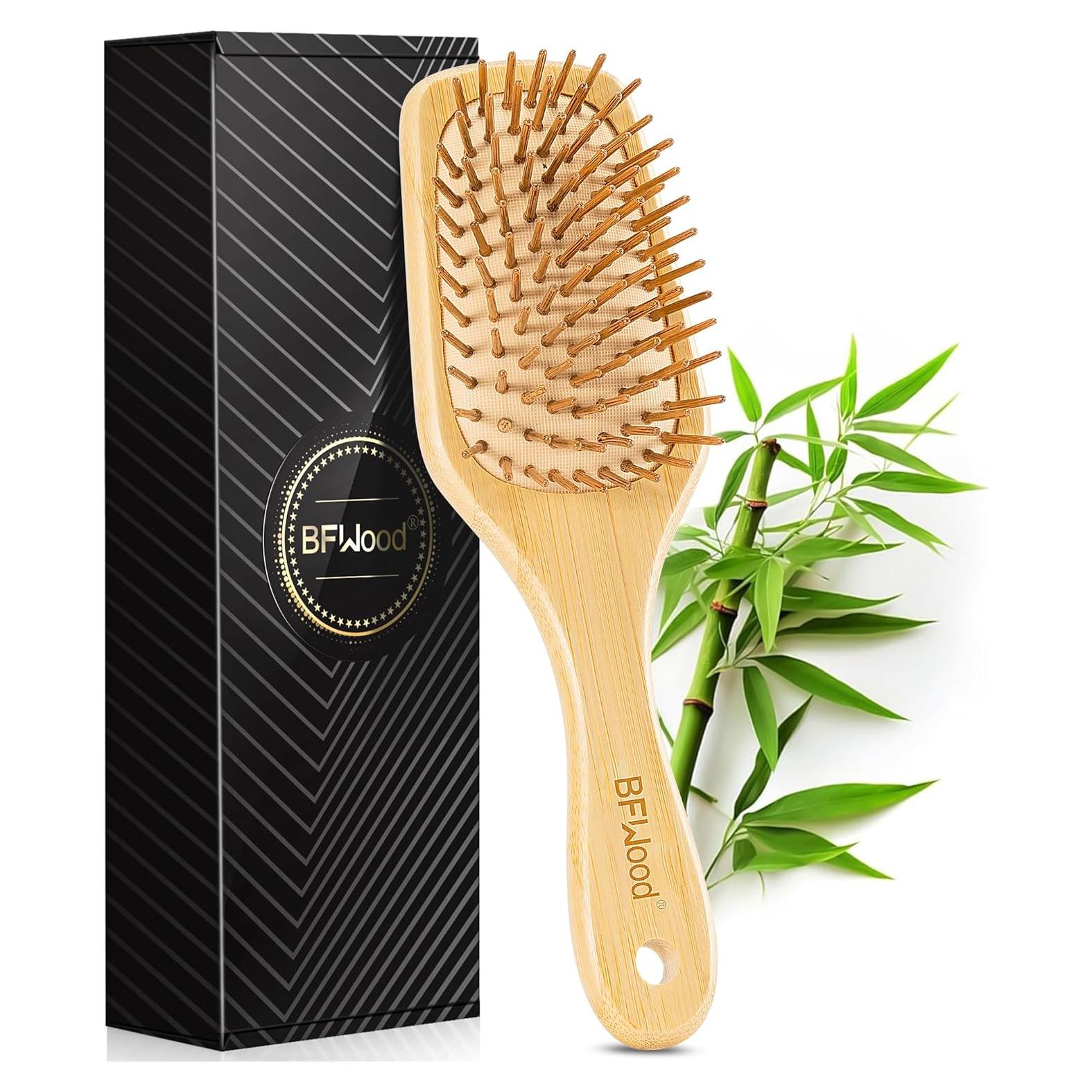 Cepillo de Pelo de Bambú BFWood con Cerdas Naturales 25.4cm