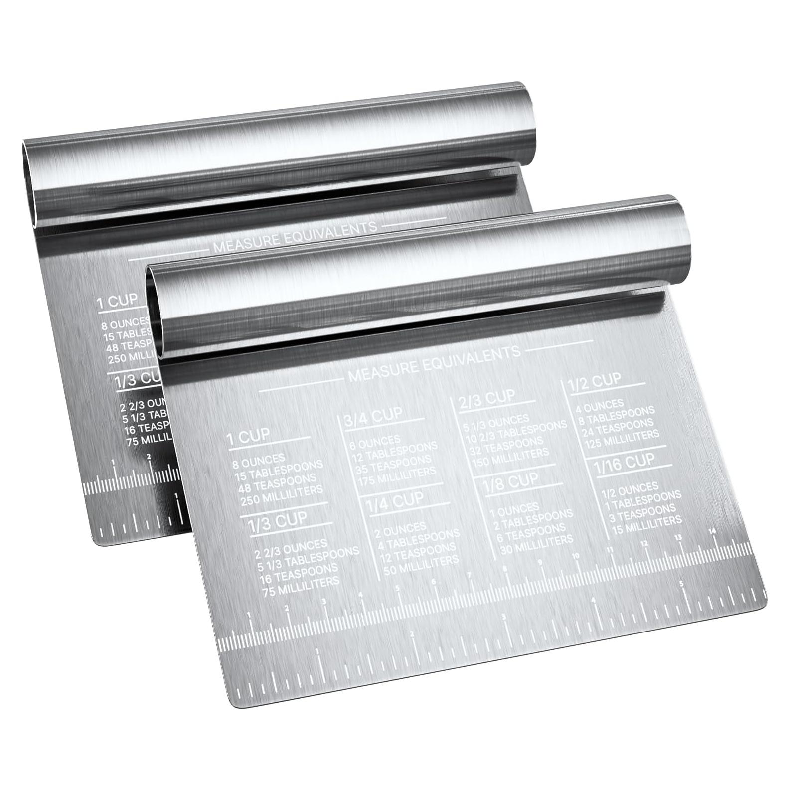 Raspador de Banco RamPro Acero Inoxidable 15.24x10.16cm - Paquete de 2