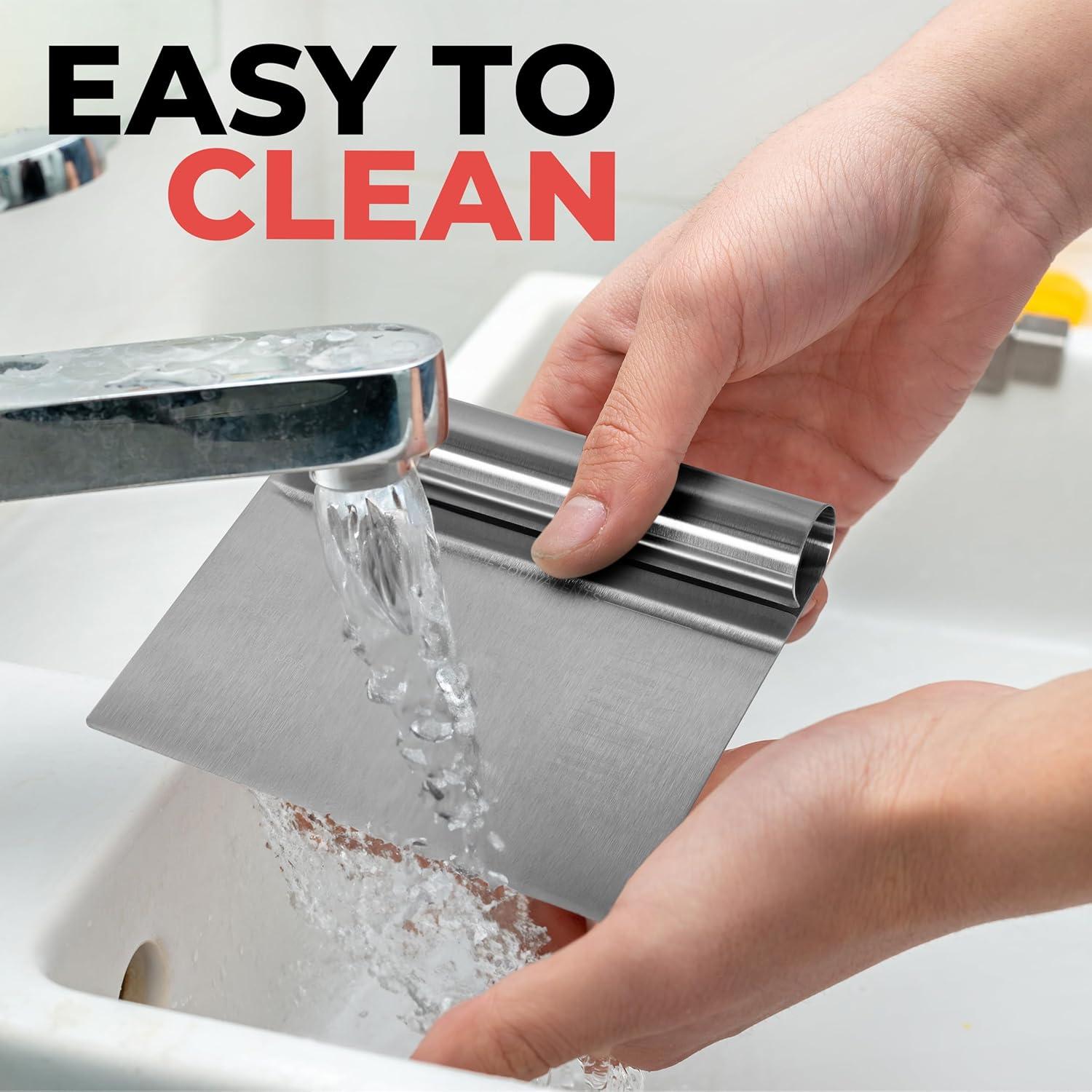 Raspador de Banco RamPro Acero Inoxidable 15.24x10.16cm - Paquete de 2