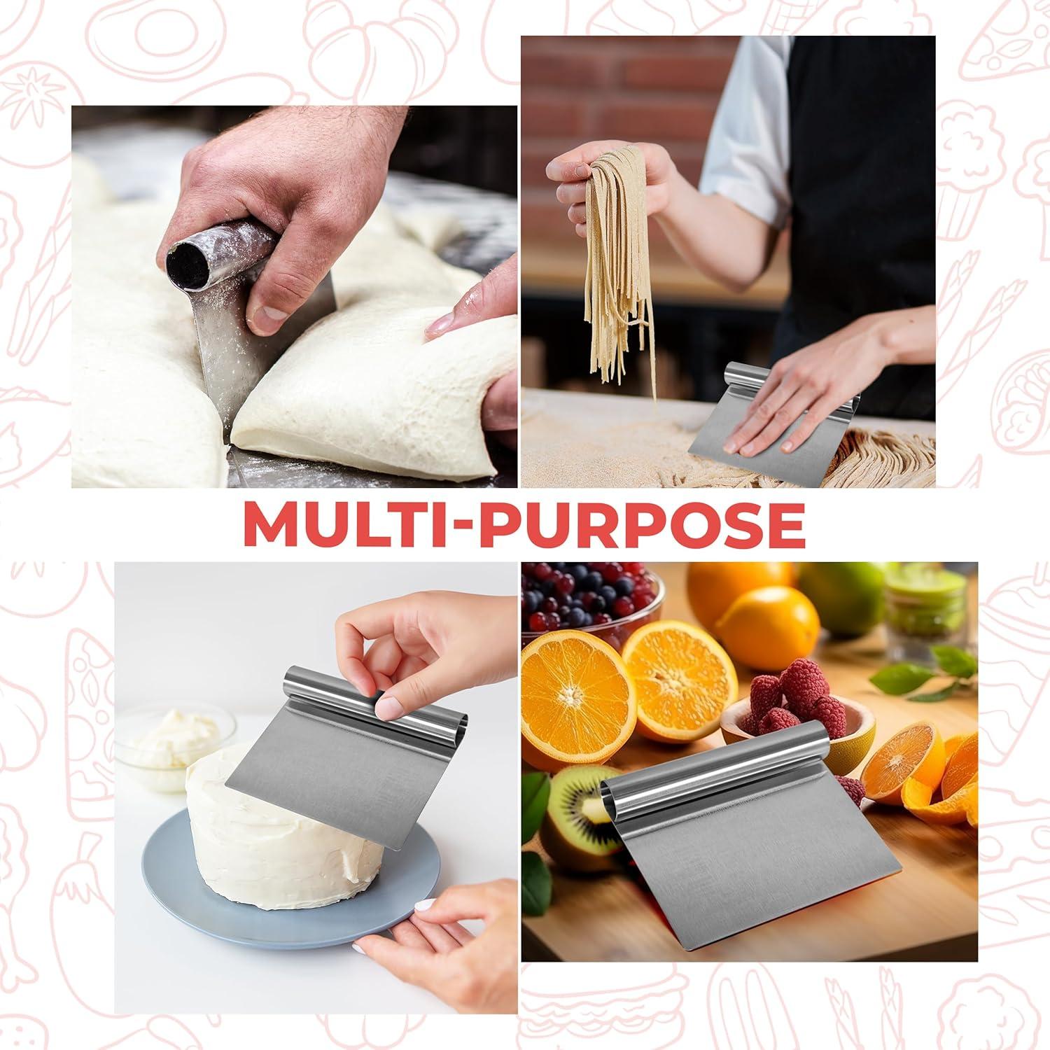 Raspador de Banco RamPro Acero Inoxidable 15.24x10.16cm - Paquete de 2