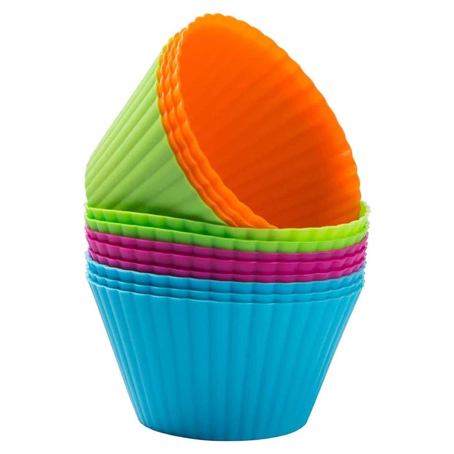 Tazas de Silicona Jumbo Webake para Muffin 12 Piezas 8.9 cm