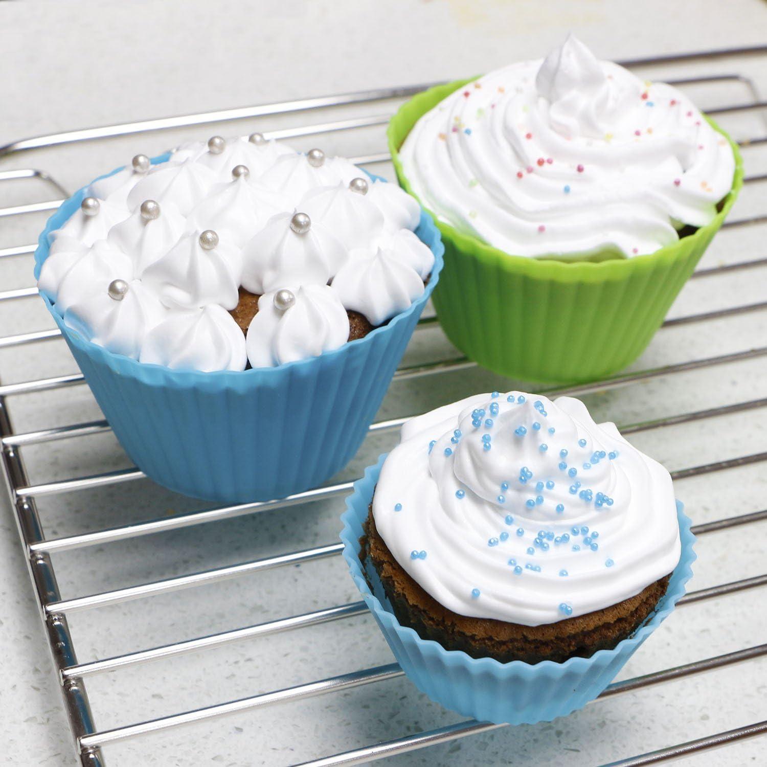 Tazas de Silicona Jumbo Webake para Muffin 12 Piezas 8.9 cm