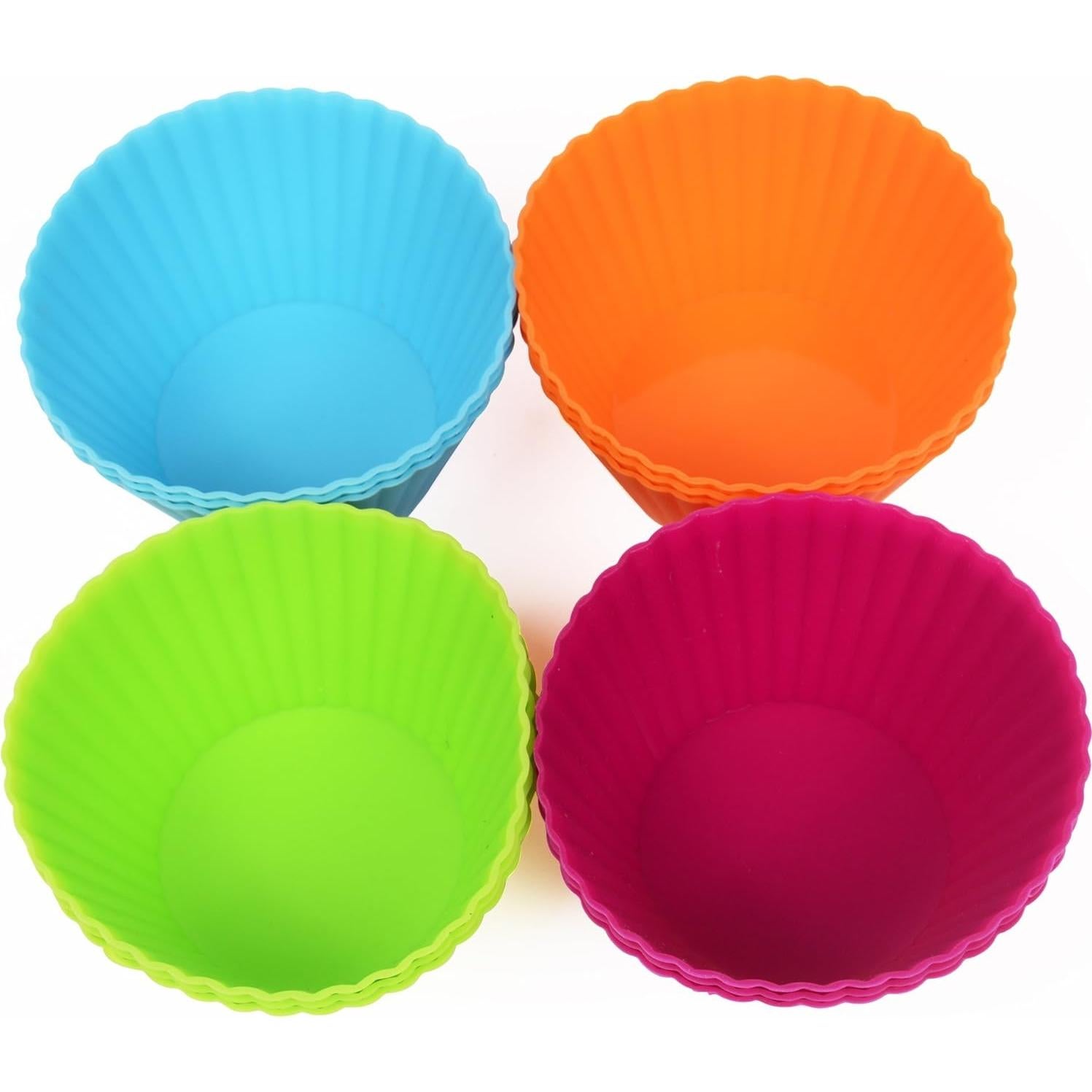 Tazas de Silicona Jumbo Webake para Muffin 12 Piezas 8.9 cm