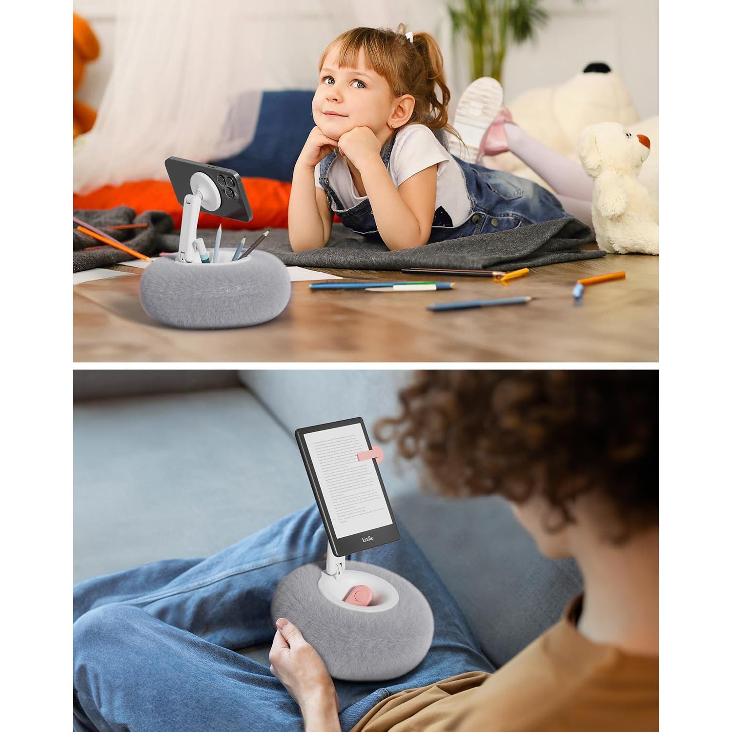 Soporte para Teléfono Viozon Gris para Cama con Almohada