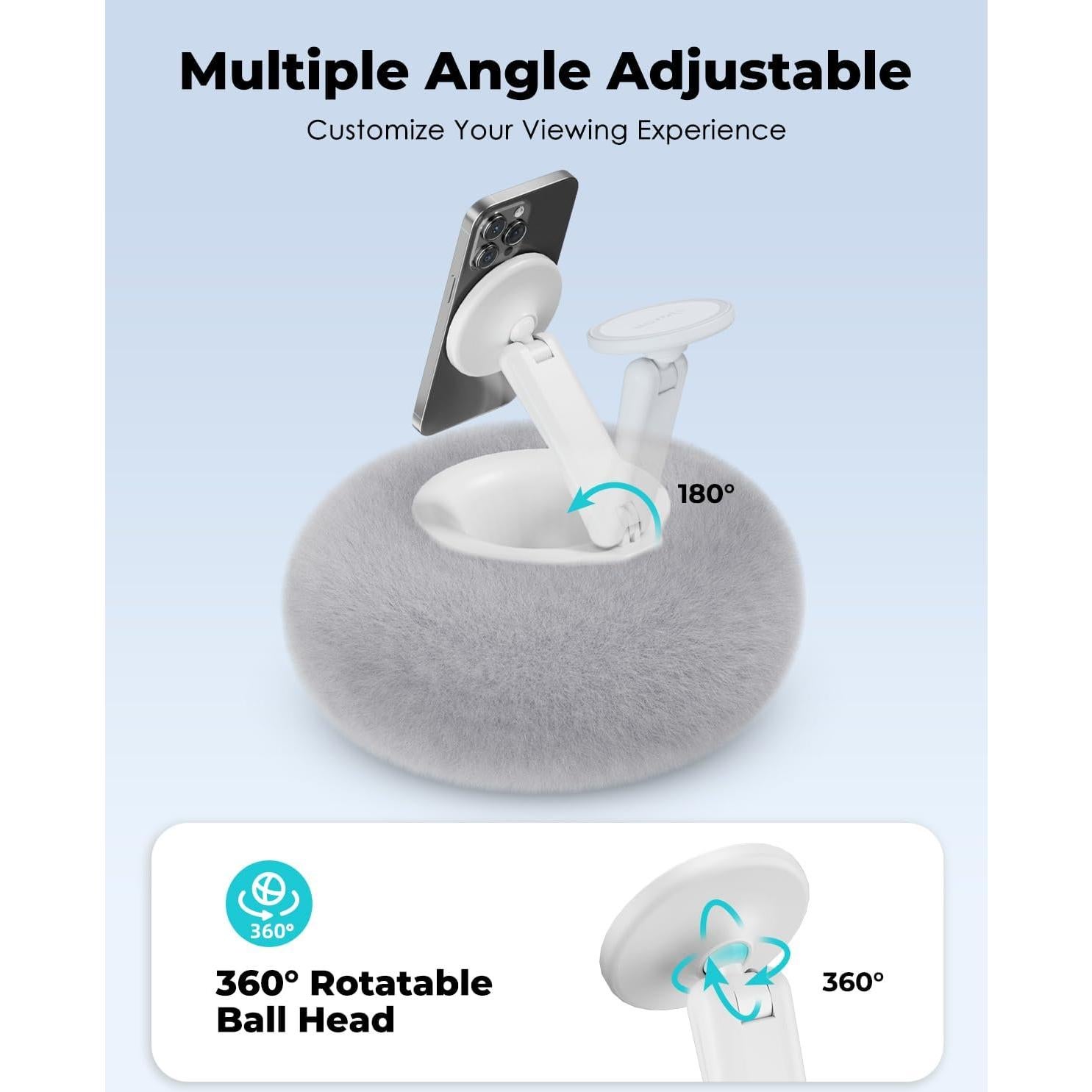 Soporte para Teléfono Viozon Gris para Cama con Almohada