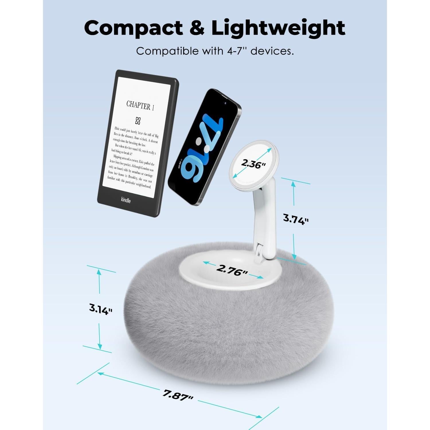 Soporte para Teléfono Viozon Gris para Cama con Almohada