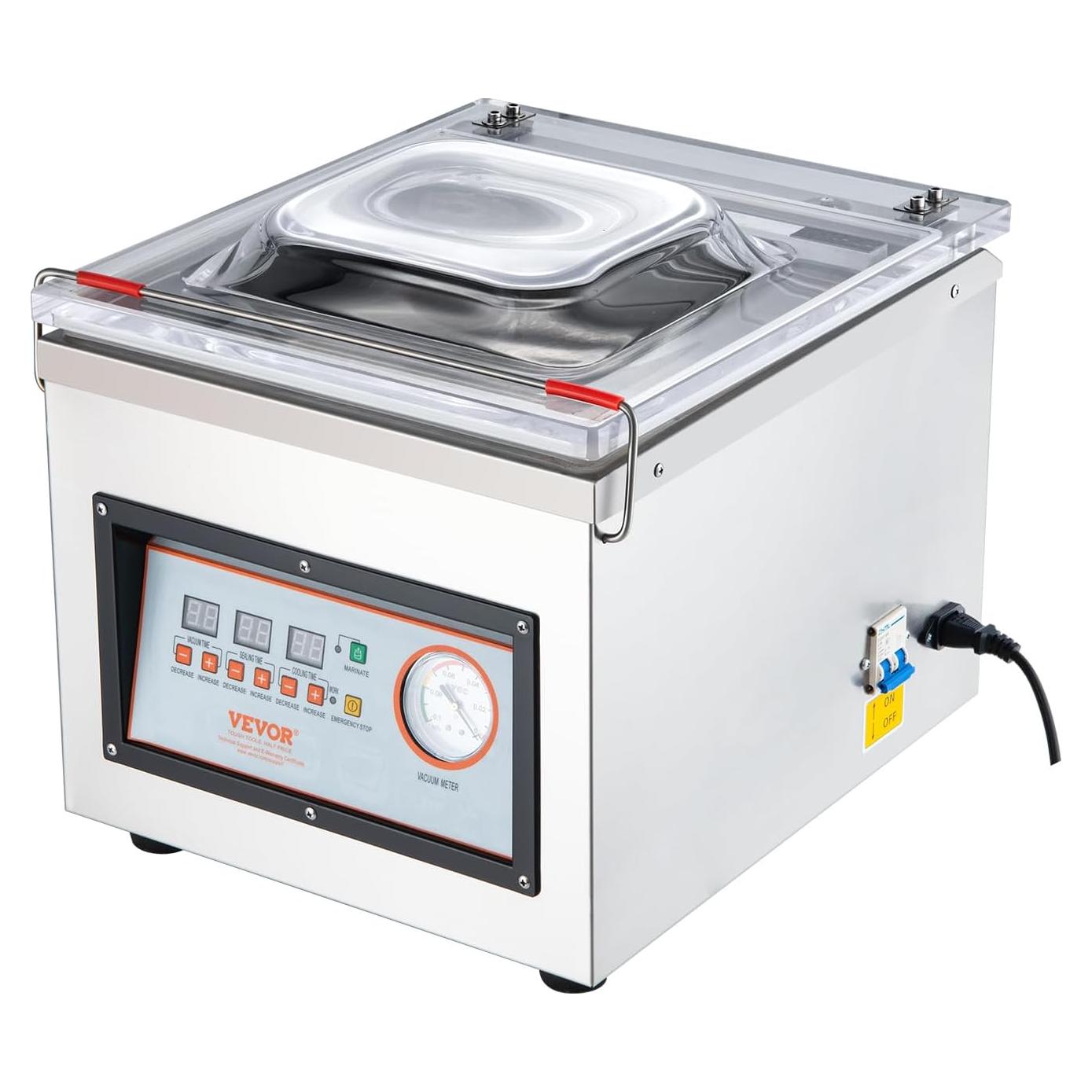 VEVOR Chamber Vacuum Sealer DZ-260C Kitchen Food Chamber Vacuum Sealer, 110V Packaging Machine Sealer for Food Saver, Home, Commercial Using
