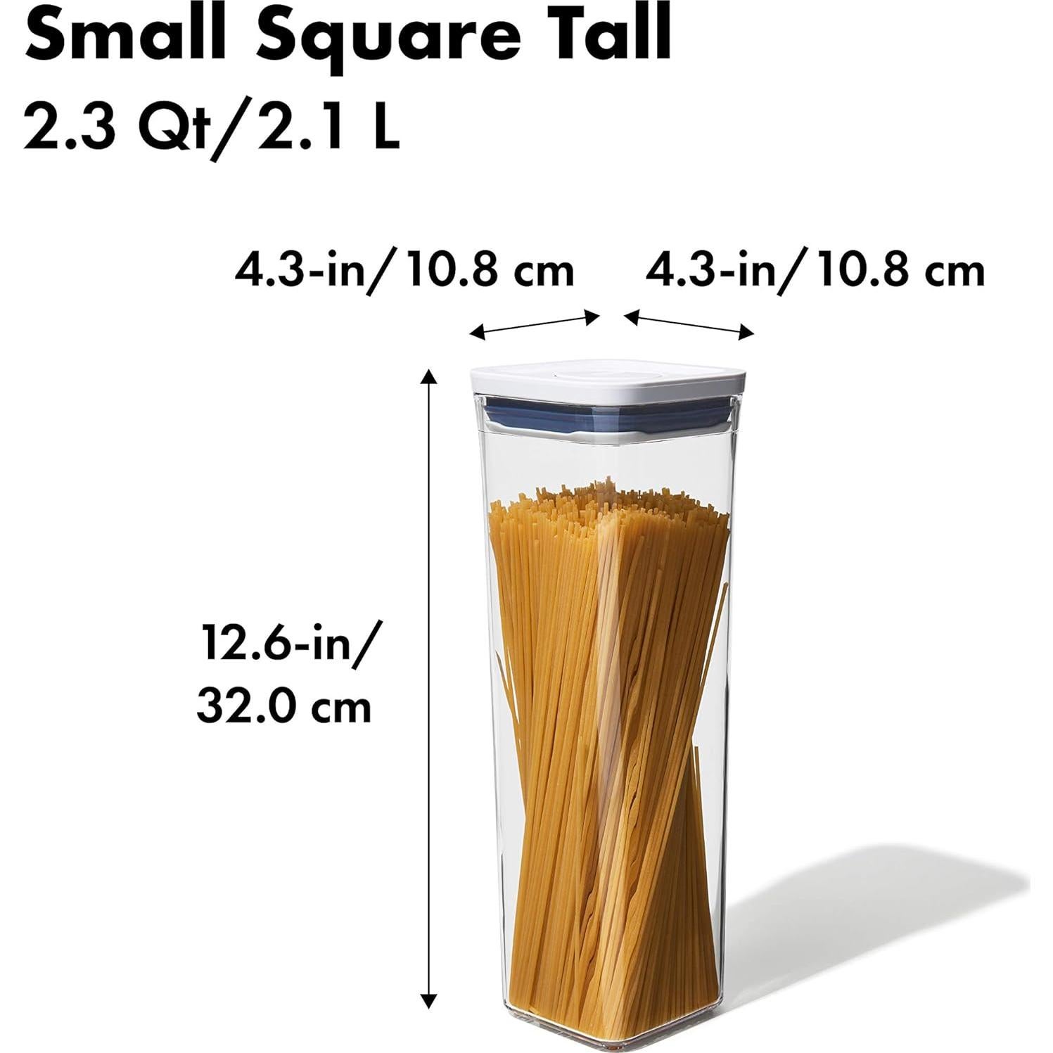 Contenedor Hermético OXO Good Grips 2.3 Qt Cuadrado Espagueti