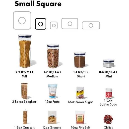 Contenedor Hermético OXO Good Grips 2.3 Qt Cuadrado Espagueti