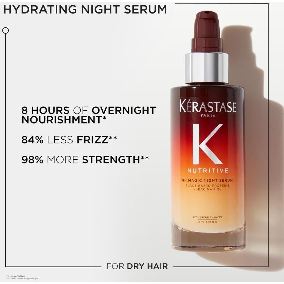 Suero Nutritivo Kérastase 8HR Magic Night 30 ml - Hidrata y Reduce Frizz