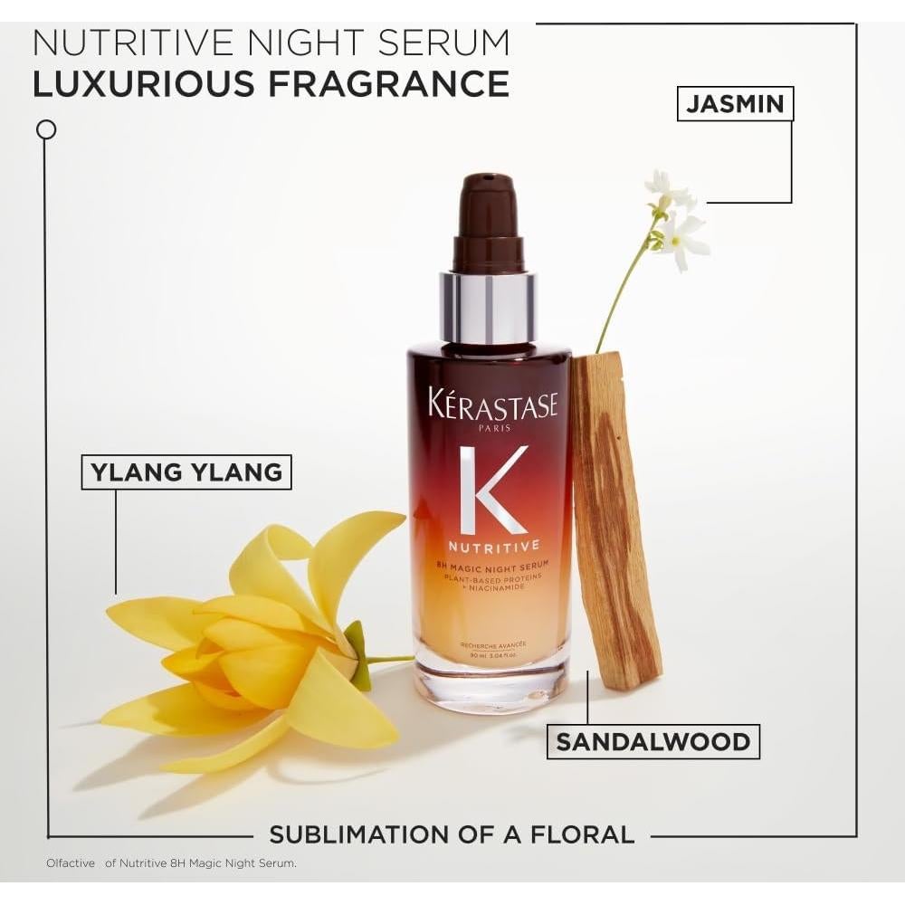 Suero Nutritivo Kérastase 8HR Magic Night 30 ml - Hidrata y Reduce Frizz
