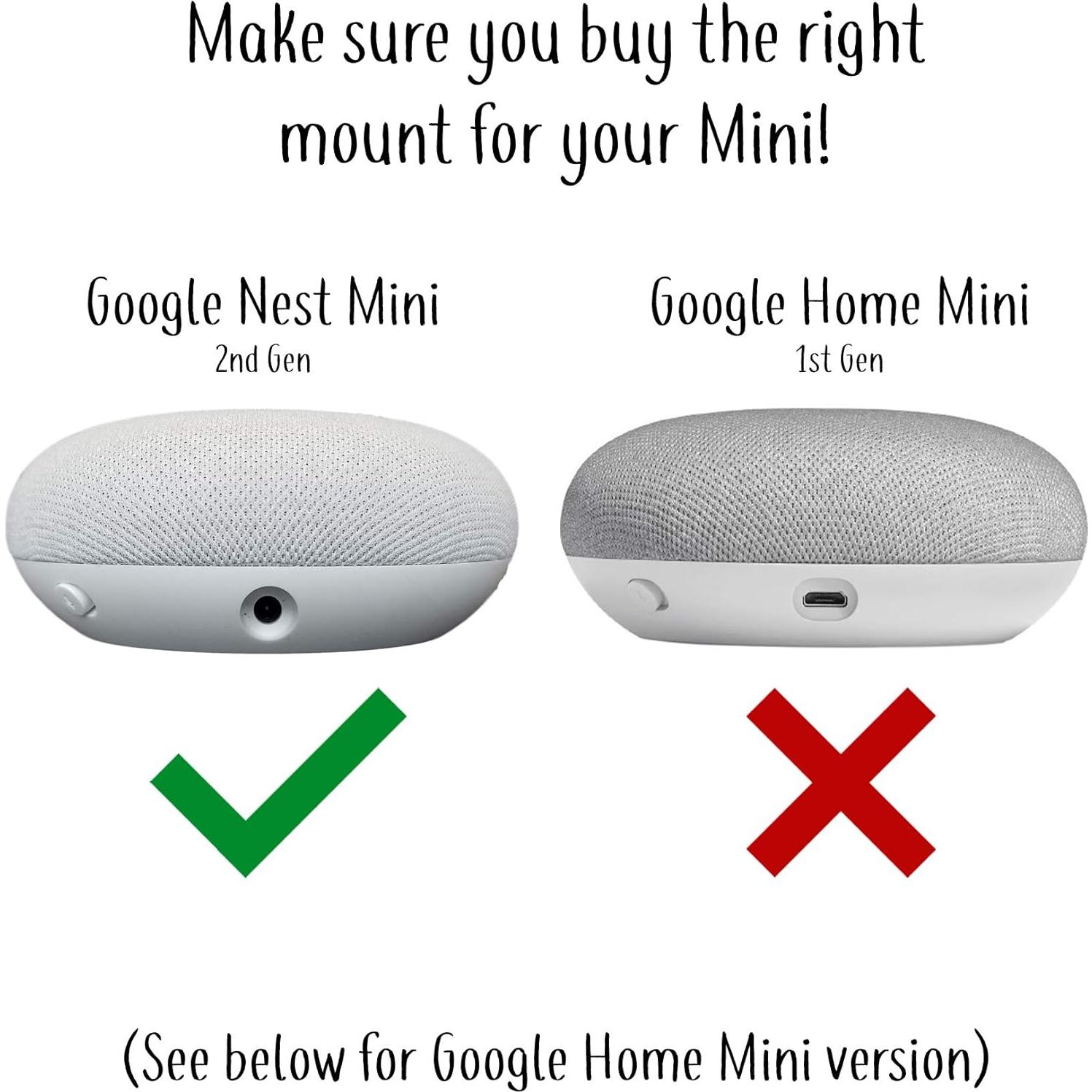 Soporte de Pared para Google Nest Mini Mount Genie Blanco