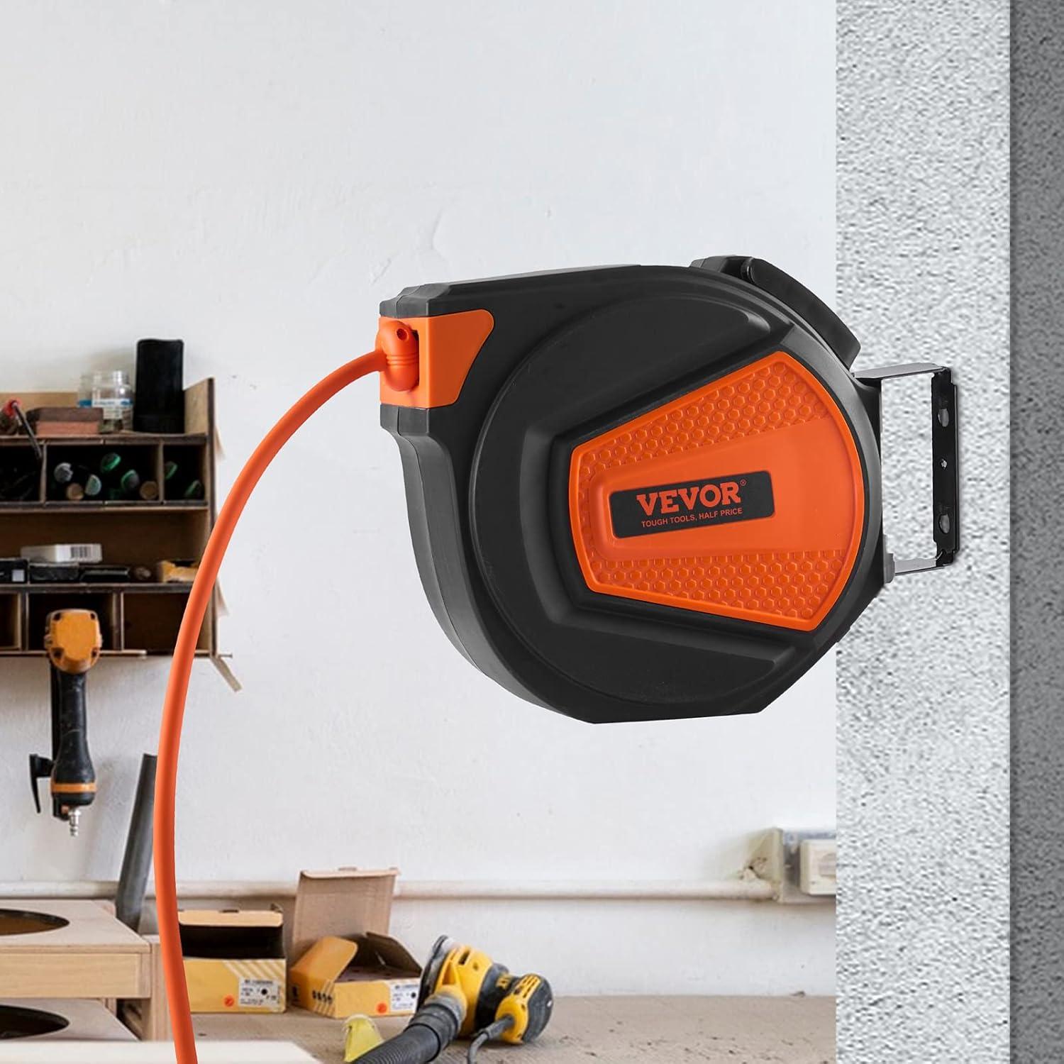 Carrete de Manguera de Aire Retráctil VEVOR 3/8" x 15m 300PSI