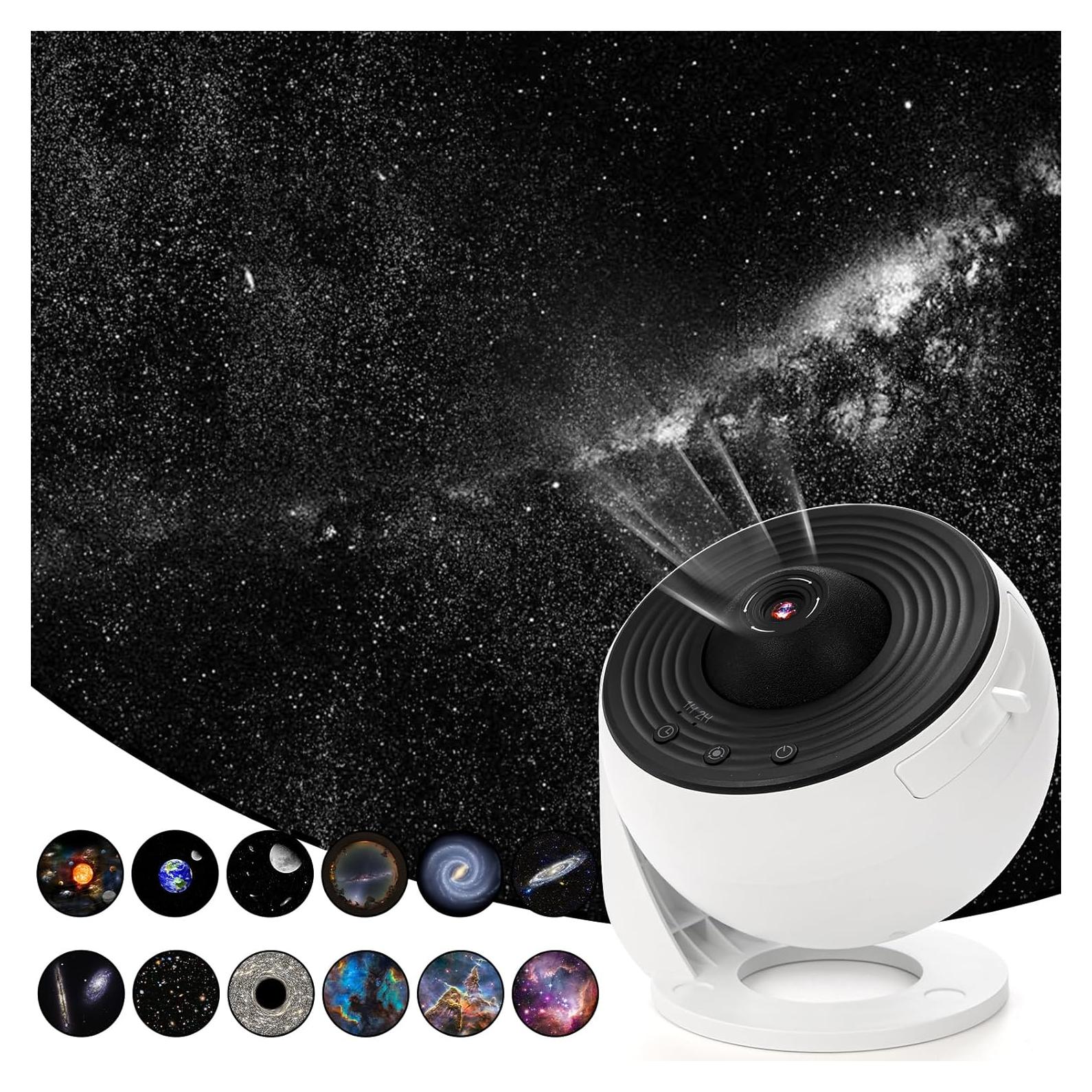 Proyector Planetario Hbaushun con 13 Discos de Galaxia HD