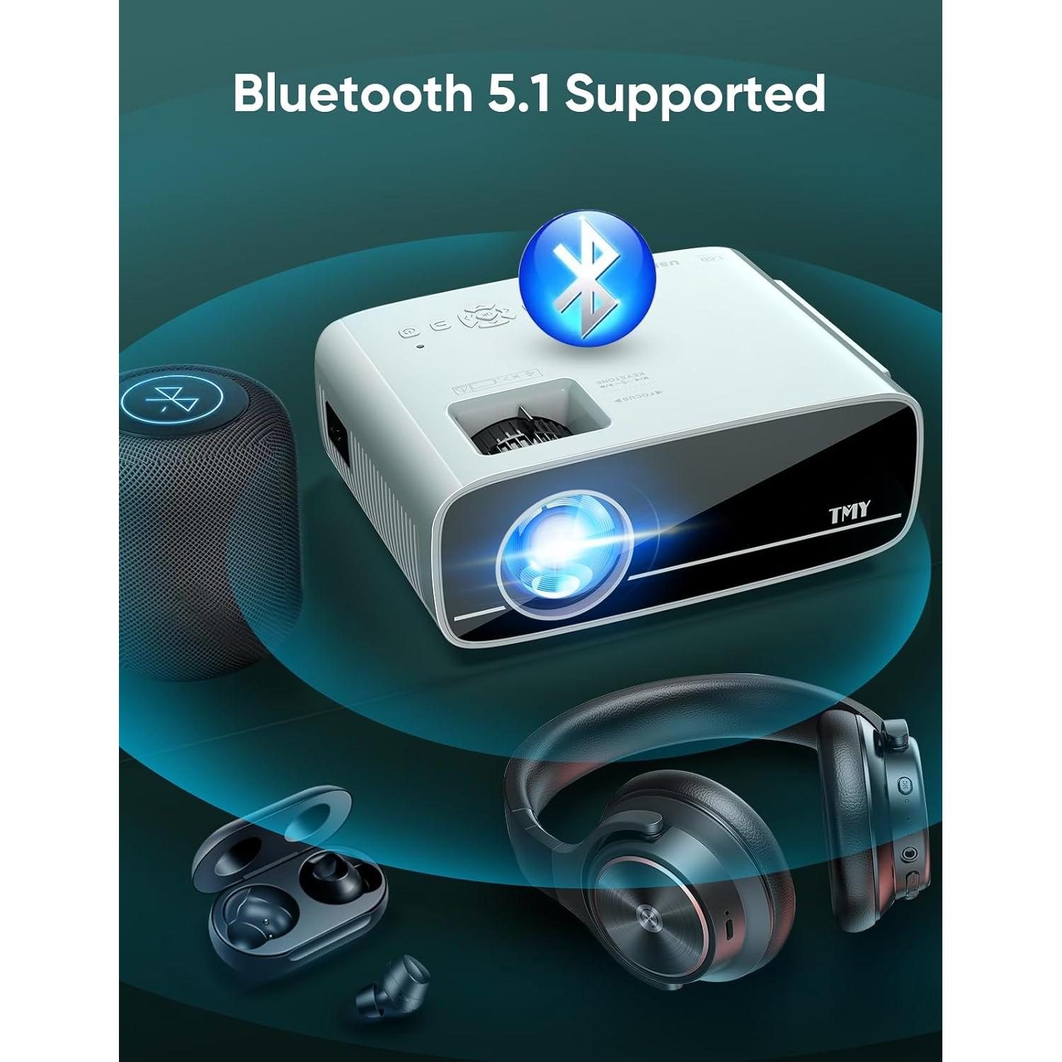 Proyector Mini TMY V68 1080P WiFi 5G Bluetooth 5.1