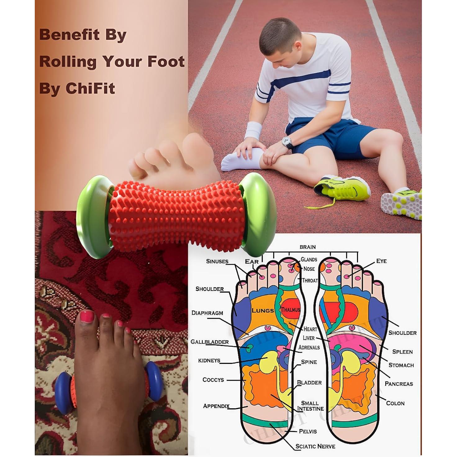 Masajeador de Pies Chifit Rojo 16.5x6.5cm Alivio Fascitis