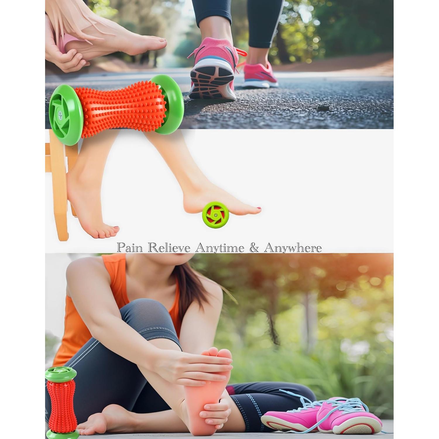 Masajeador de Pies Chifit Rojo 16.5x6.5cm Alivio Fascitis