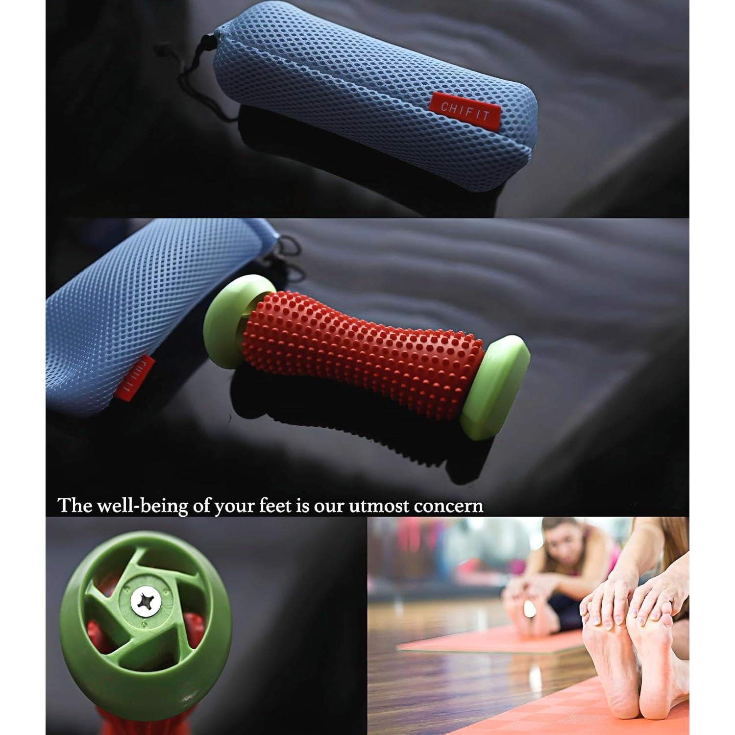 Masajeador de Pies Chifit Rojo 16.5x6.5cm Alivio Fascitis