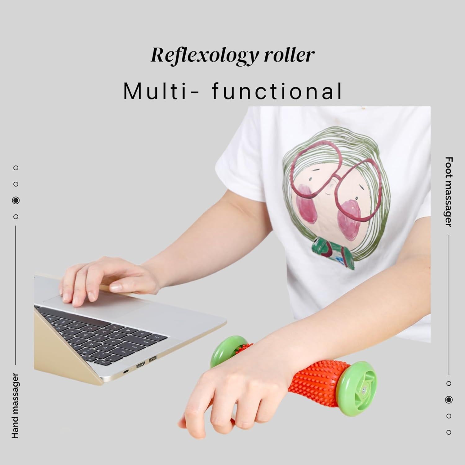 Masajeador de Pies Chifit Rojo 16.5x6.5cm Alivio Fascitis