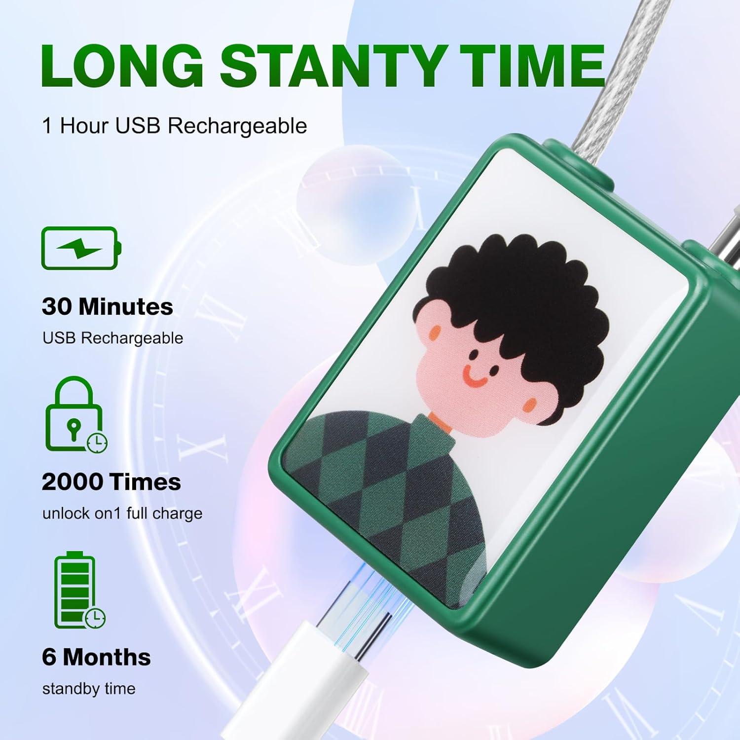 Candado Biométrico Wisetail de Huella Dactilar Verde