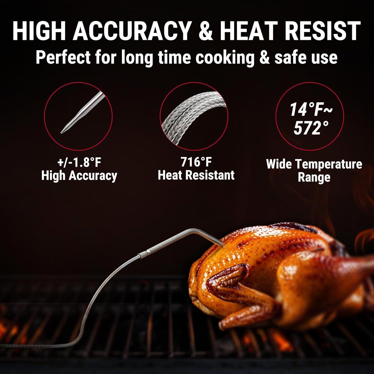 Termómetro de Carne Bluetooth ThermoPro TP904 con 2 Sondas