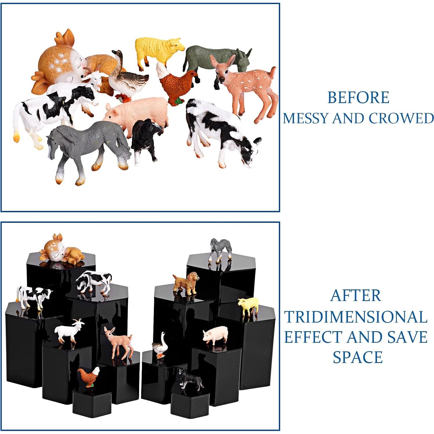 Soportes de Exhibición de Joyería Hexagonales Jetec 12 Piezas