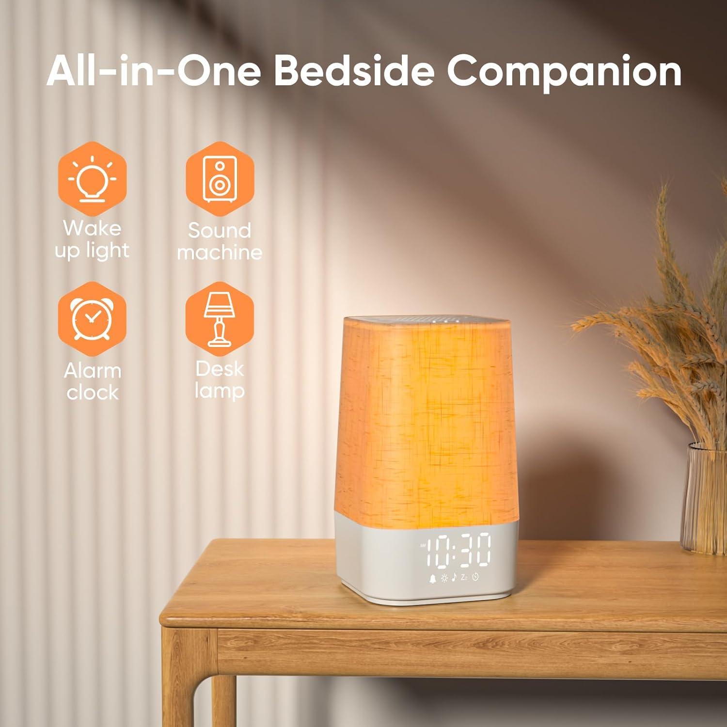 Reloj Despertador con Luz de Amanecer APUZOM SM-02, 30 Sonidos