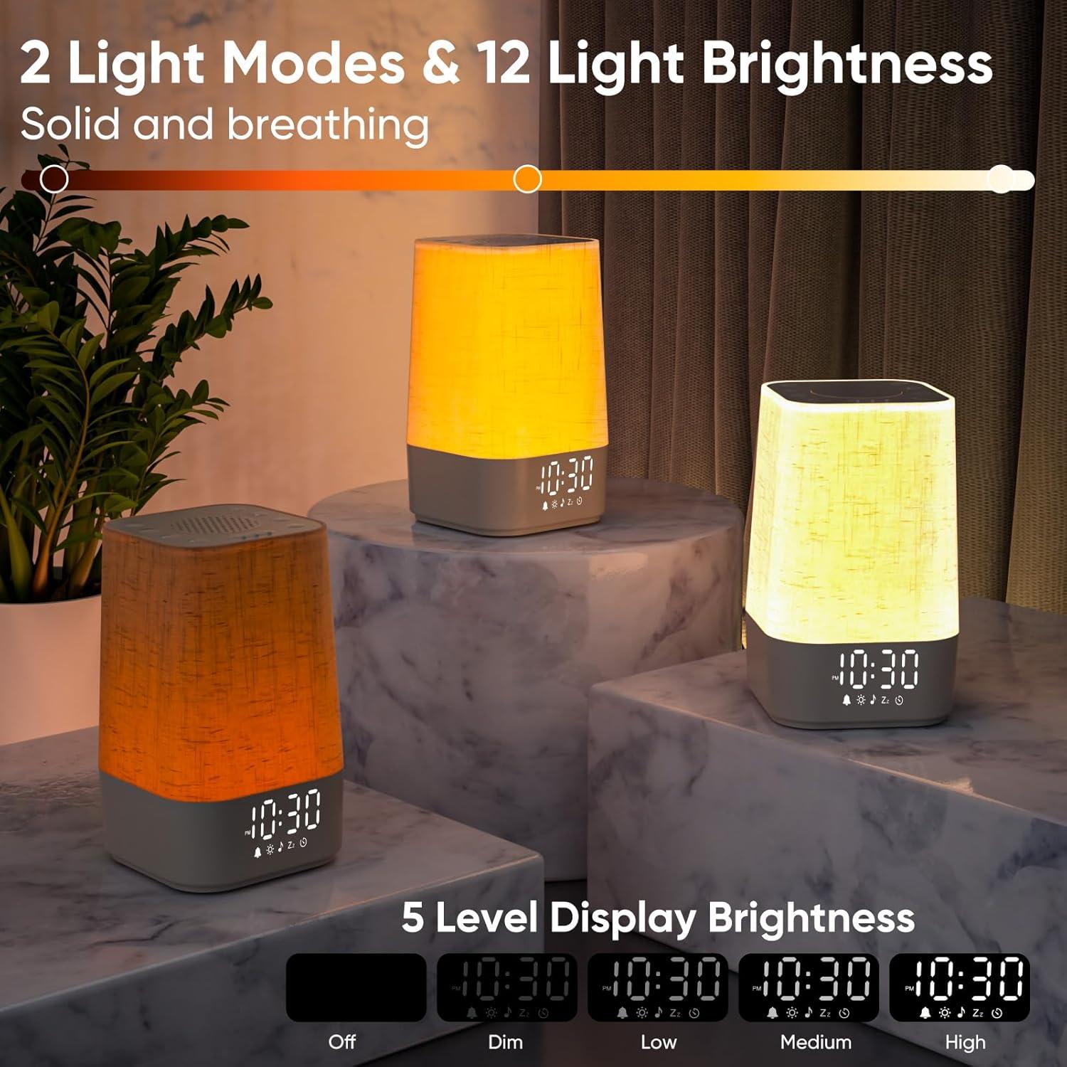 Reloj Despertador con Luz de Amanecer APUZOM SM-02, 30 Sonidos