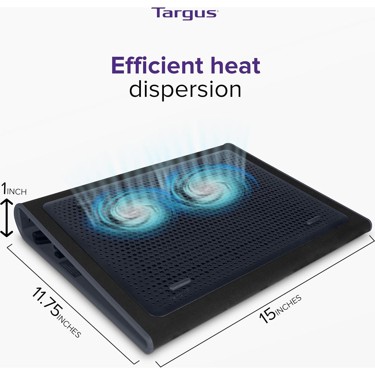 Almohadilla de Enfriamiento Doble Ventilador Targus 17" USB