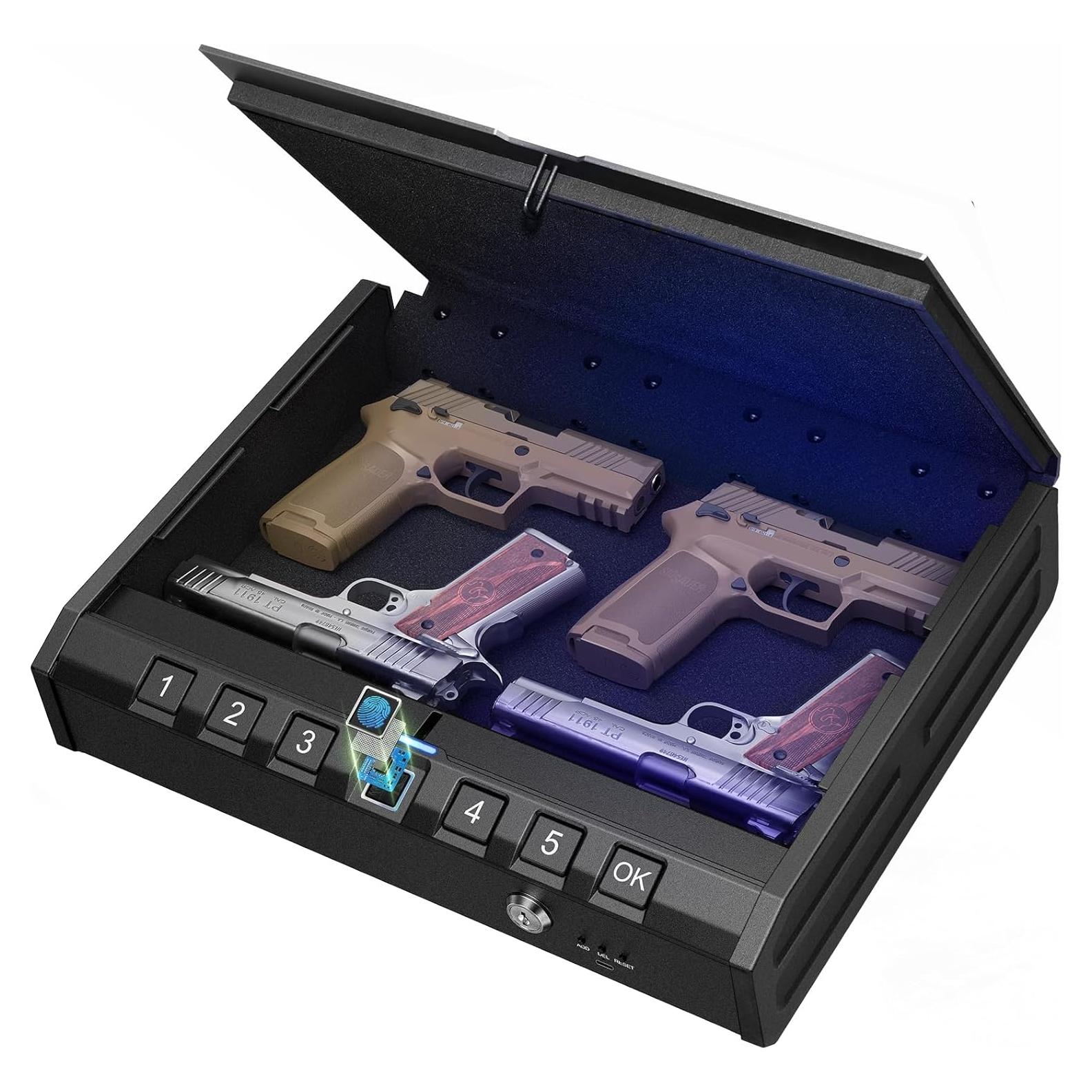 Caja Fuerte Biométrica ONNAIS Grande con Luz y Emergencia