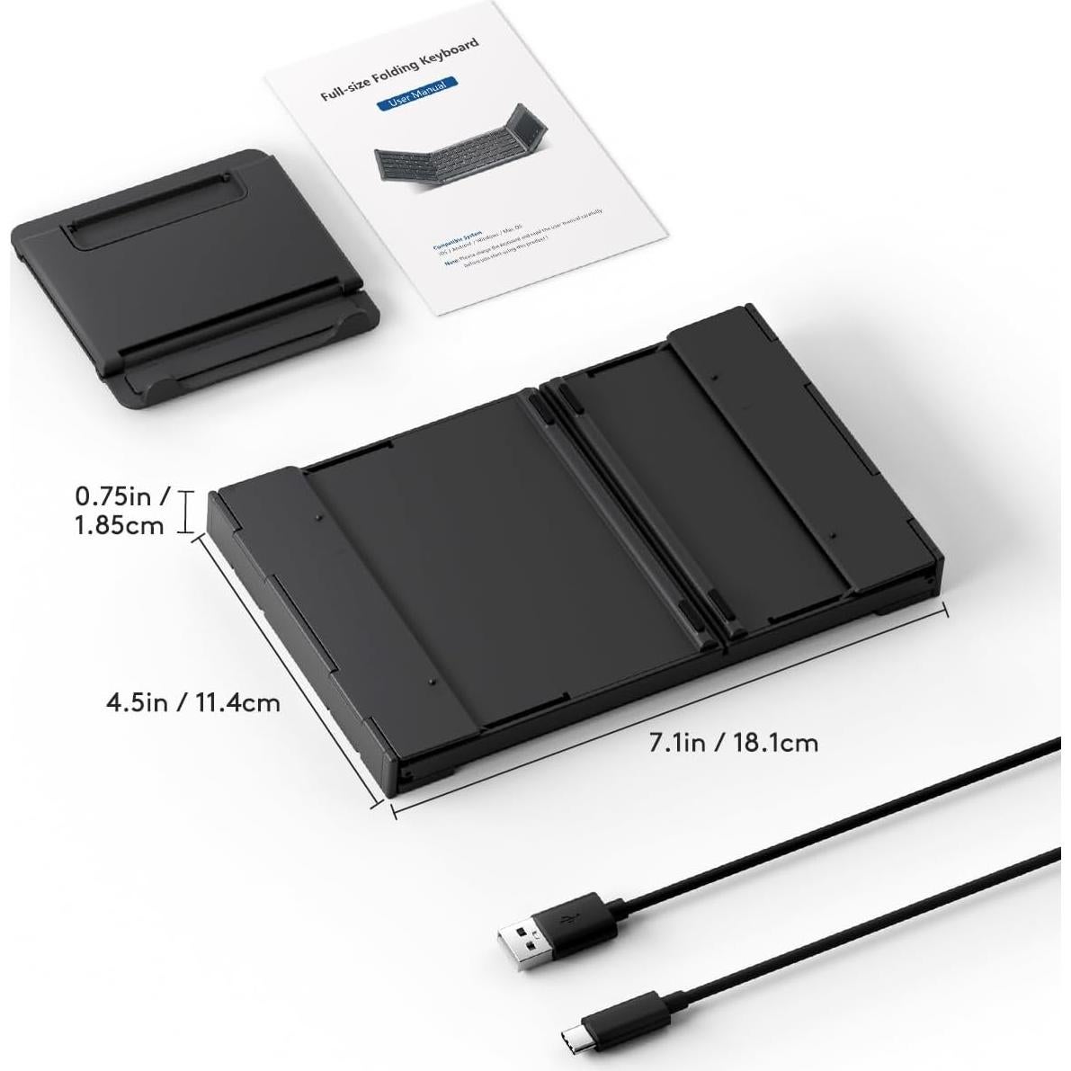 Teclado Bluetooth Plegable Samsers con Touchpad y Soporte