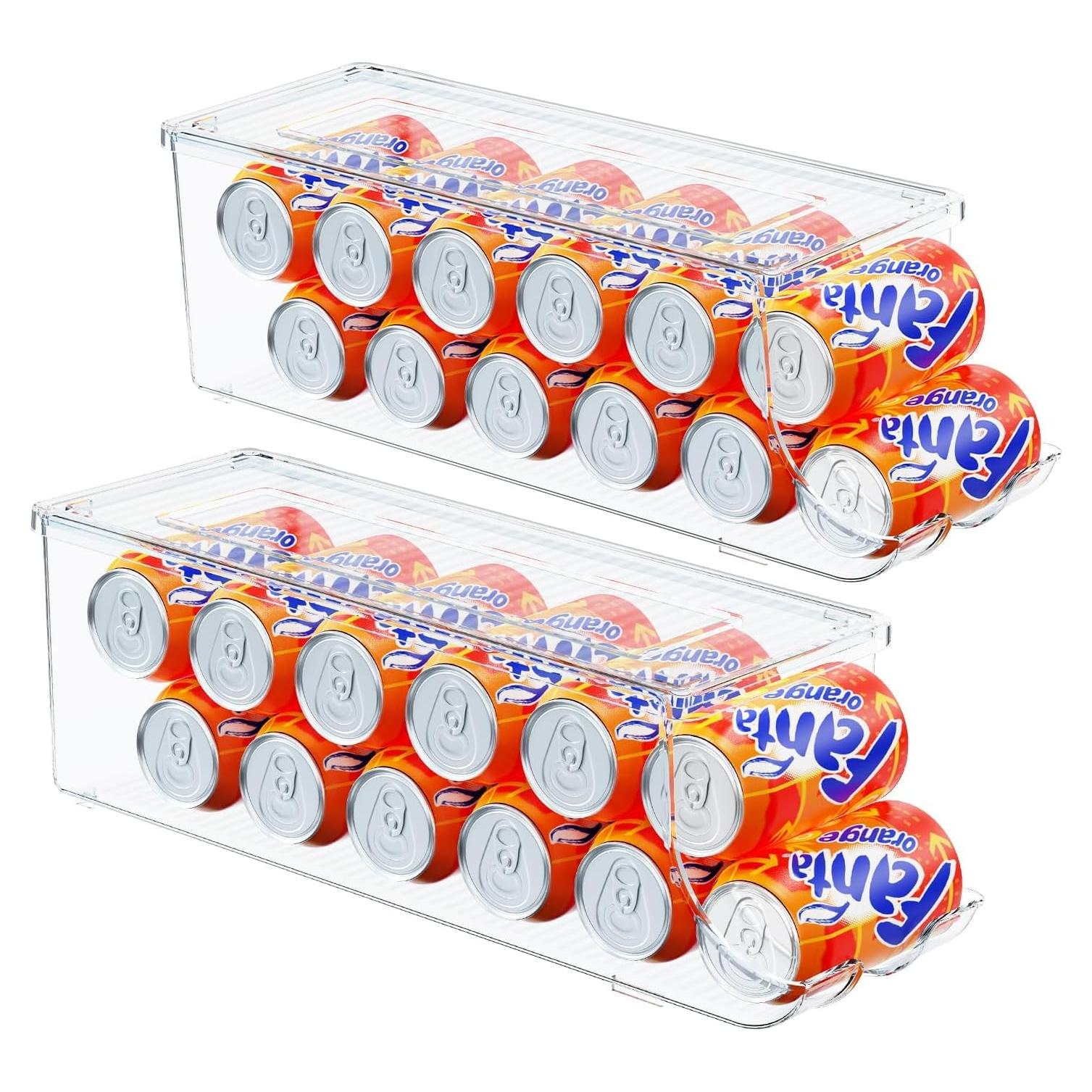 Organizador de Latas SCAVATA 2 Piezas Transparente 12 Latas