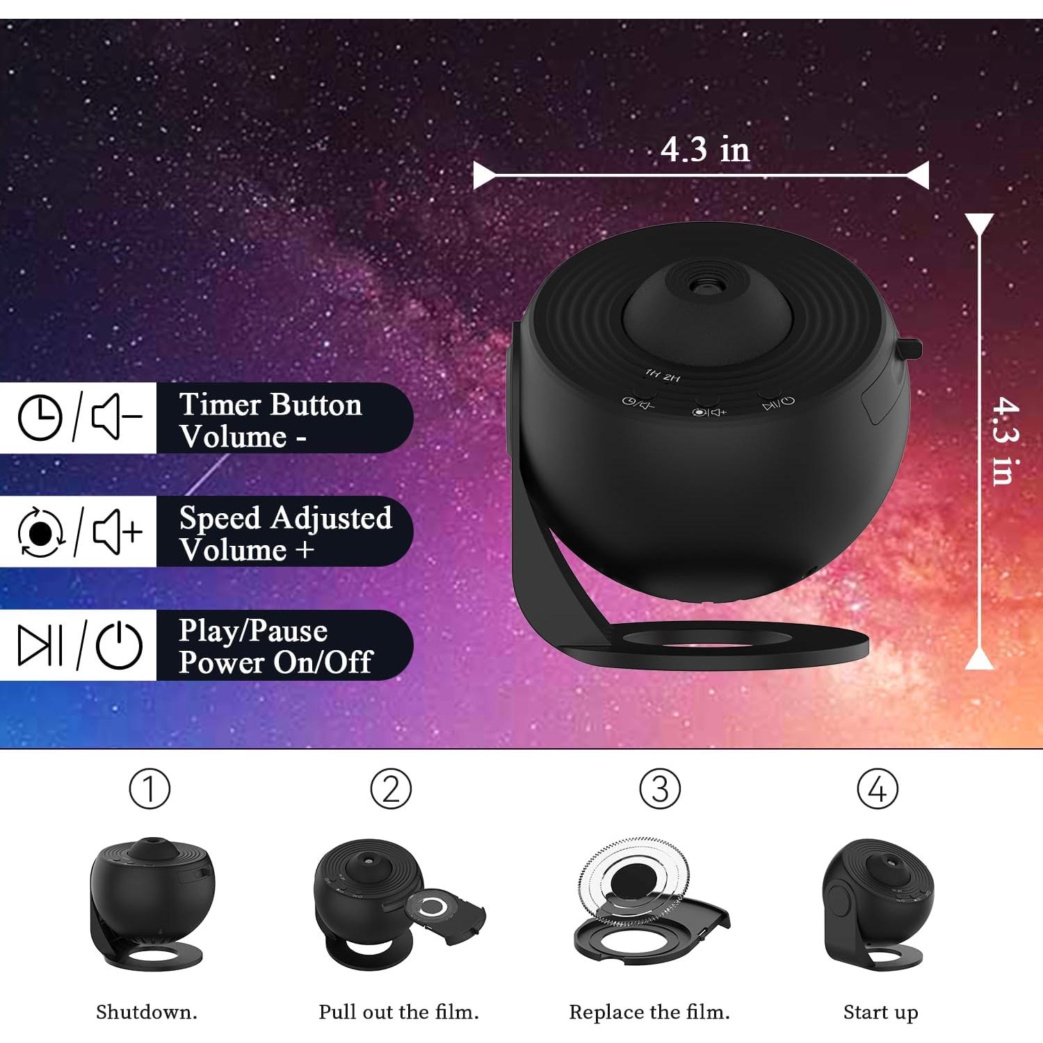 Proyector Planetario SOMKTN 4K con 13 Discos y Temporizador