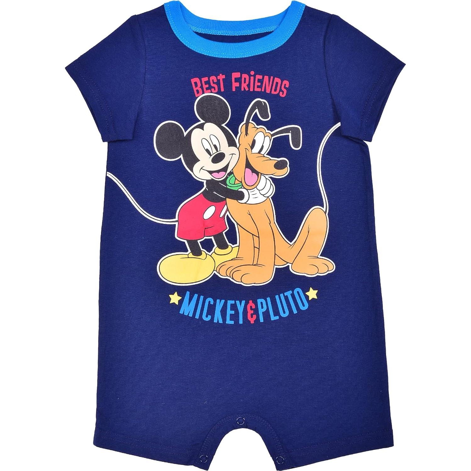 Conjunto de Monos Cortos Mickey Mouse Disney 3 Piezas 12 Meses