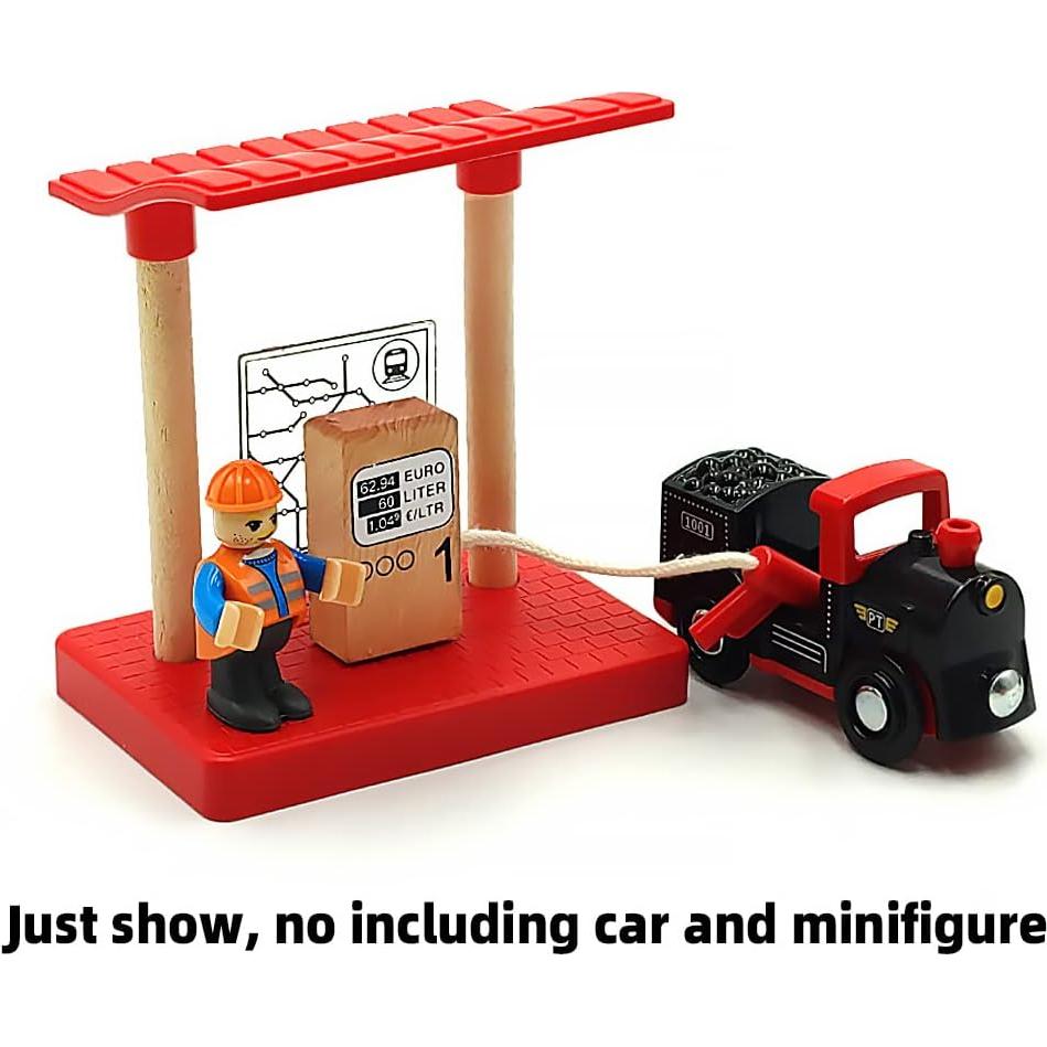 Juego de Grúa de Madera DSHMIXIA con Vagones para Niños