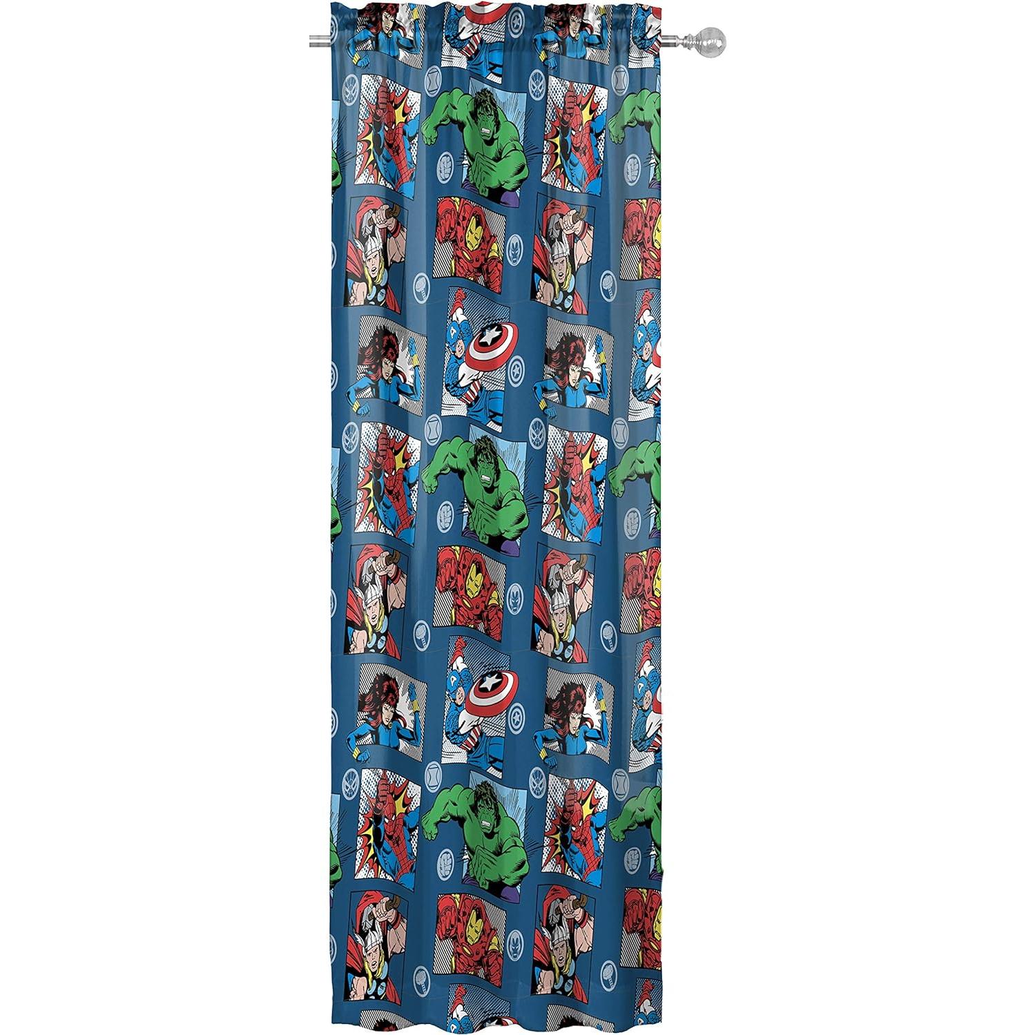 Cortinas Jay Franco Avengers 63" x 107 cm - Decoración Infantil