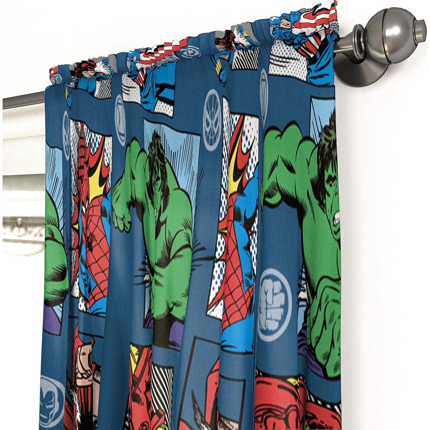 Cortinas Jay Franco Avengers 63" x 107 cm - Decoración Infantil