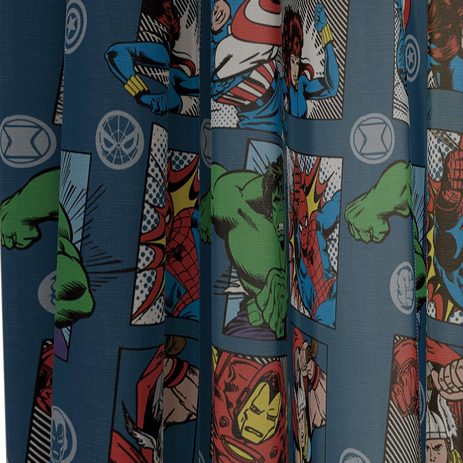 Cortinas Jay Franco Avengers 63" x 107 cm - Decoración Infantil