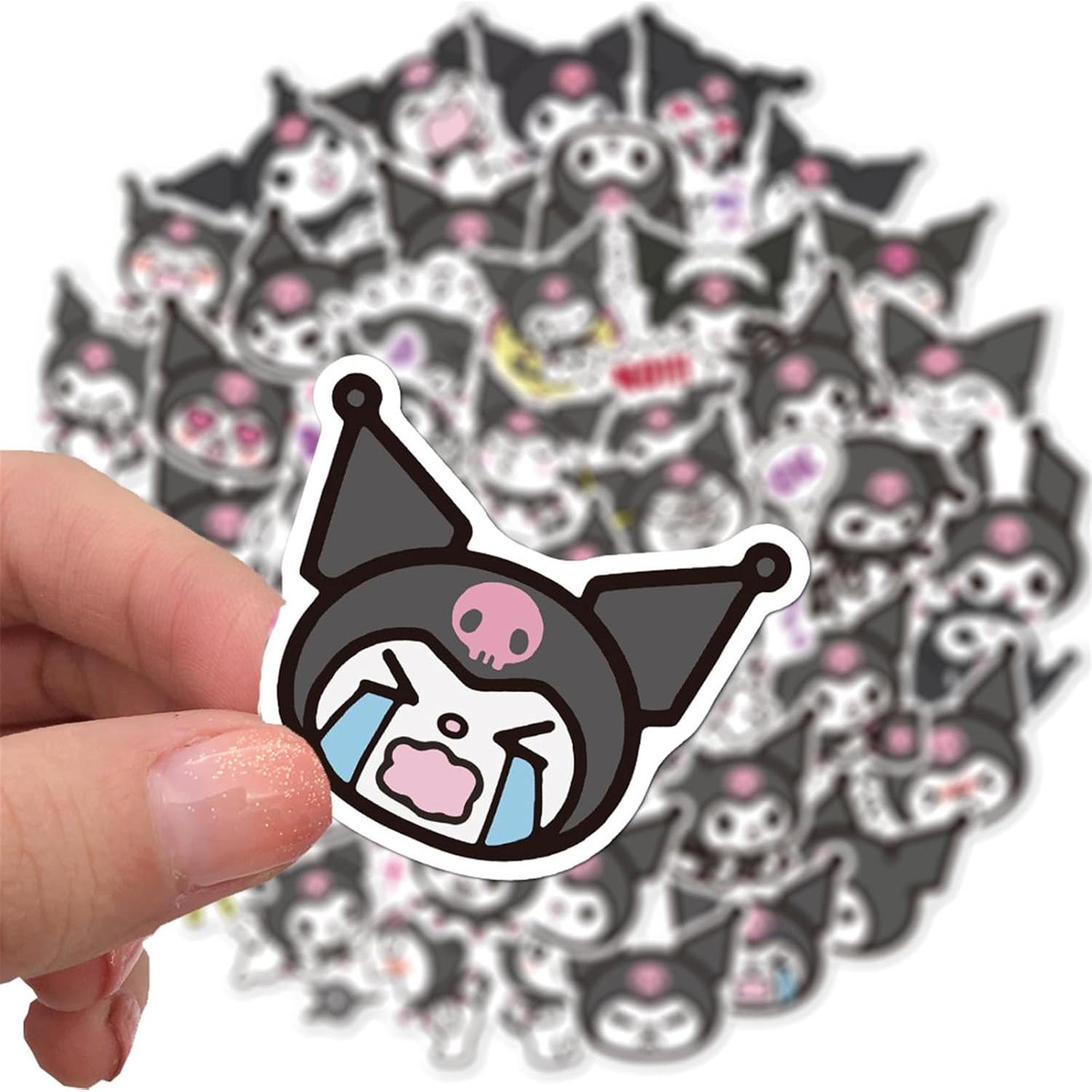 50 Stickers de Caricaturas Kuromi PWSTY Impermeables 5-7.6 cm