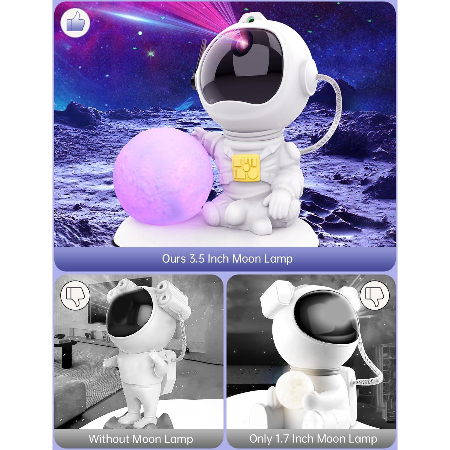 Proyector Galáctico Astronauta LED 3 en 1 con Control Remoto