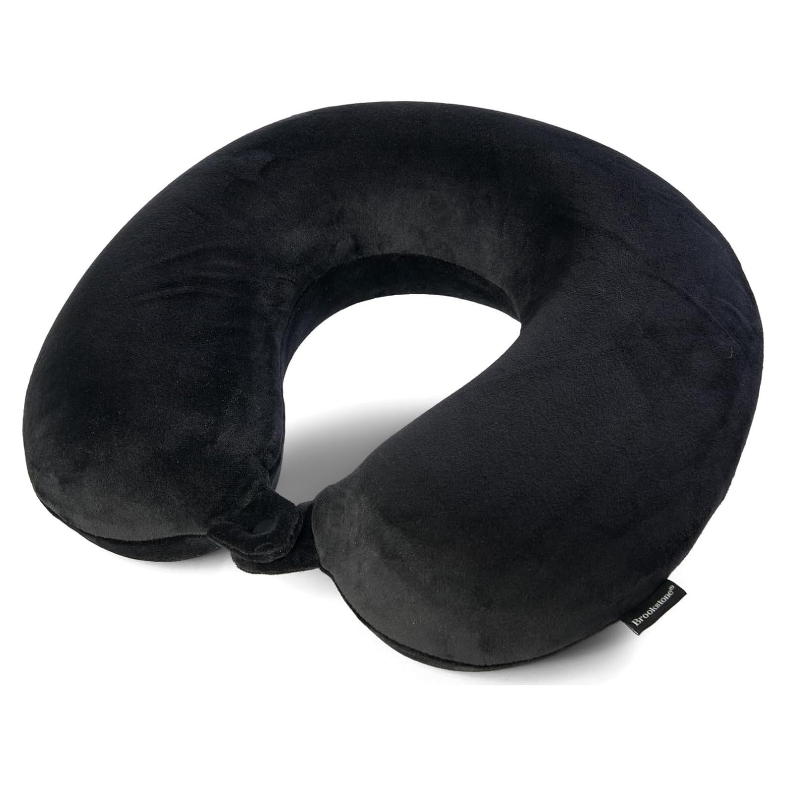 Almohada de viaje Brookstone - Espuma viscoelástica negra